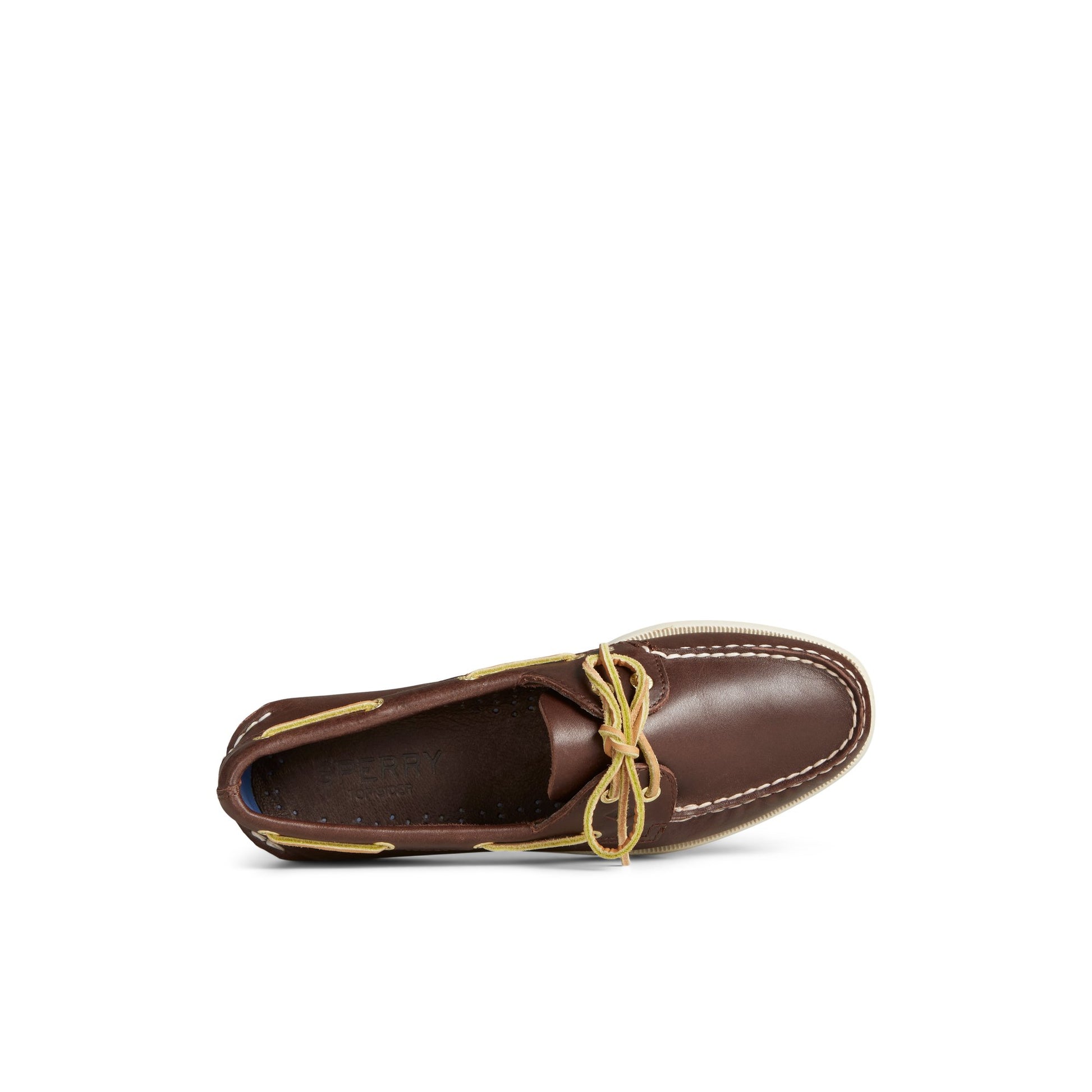 Top-down view of the Brown Authentic Original™ 2 Eye Boat Shoe Boat Shoes