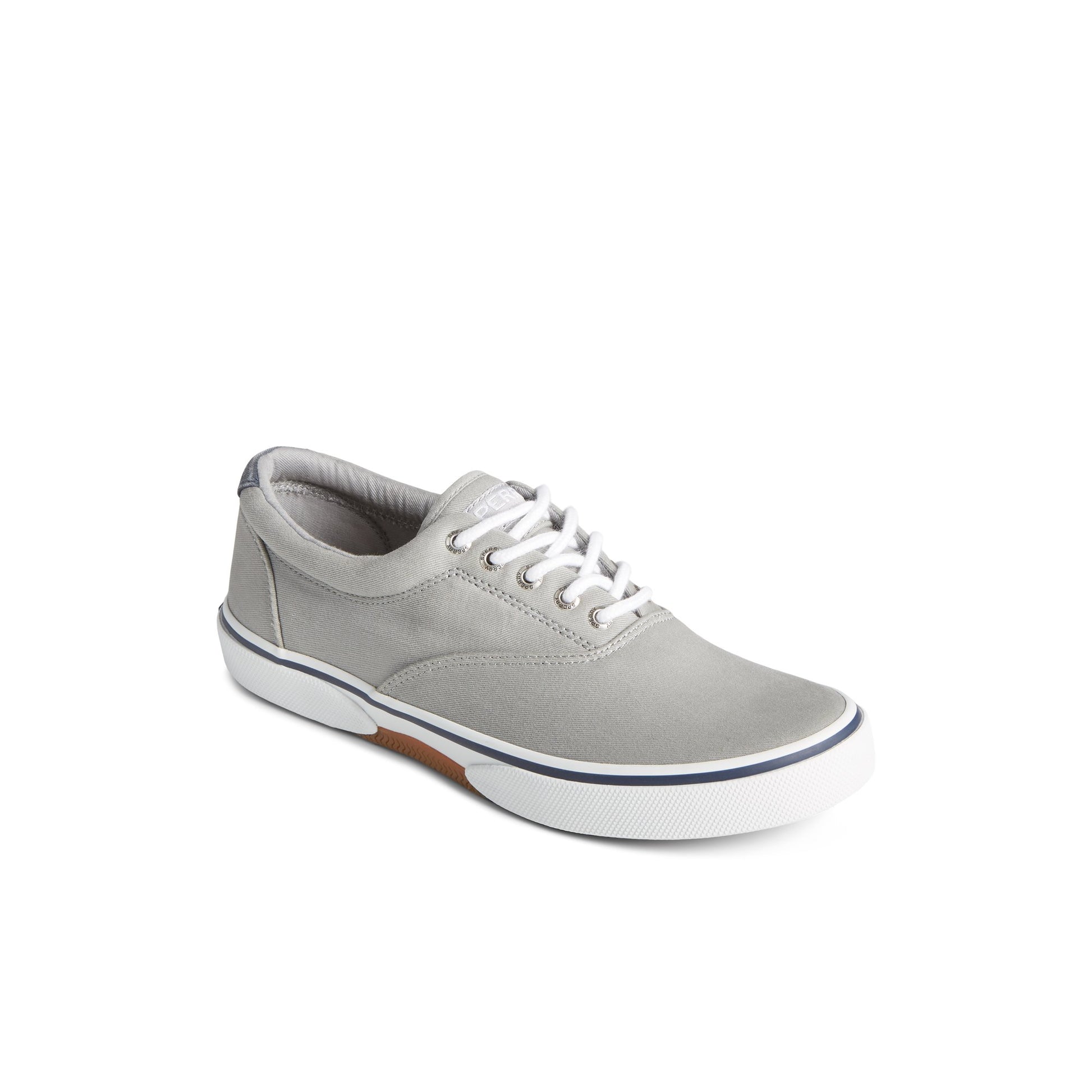 Three-quarter angle of Grey Halyard CVO Salt Washed Sneaker Vulcanized Sneaker's front side