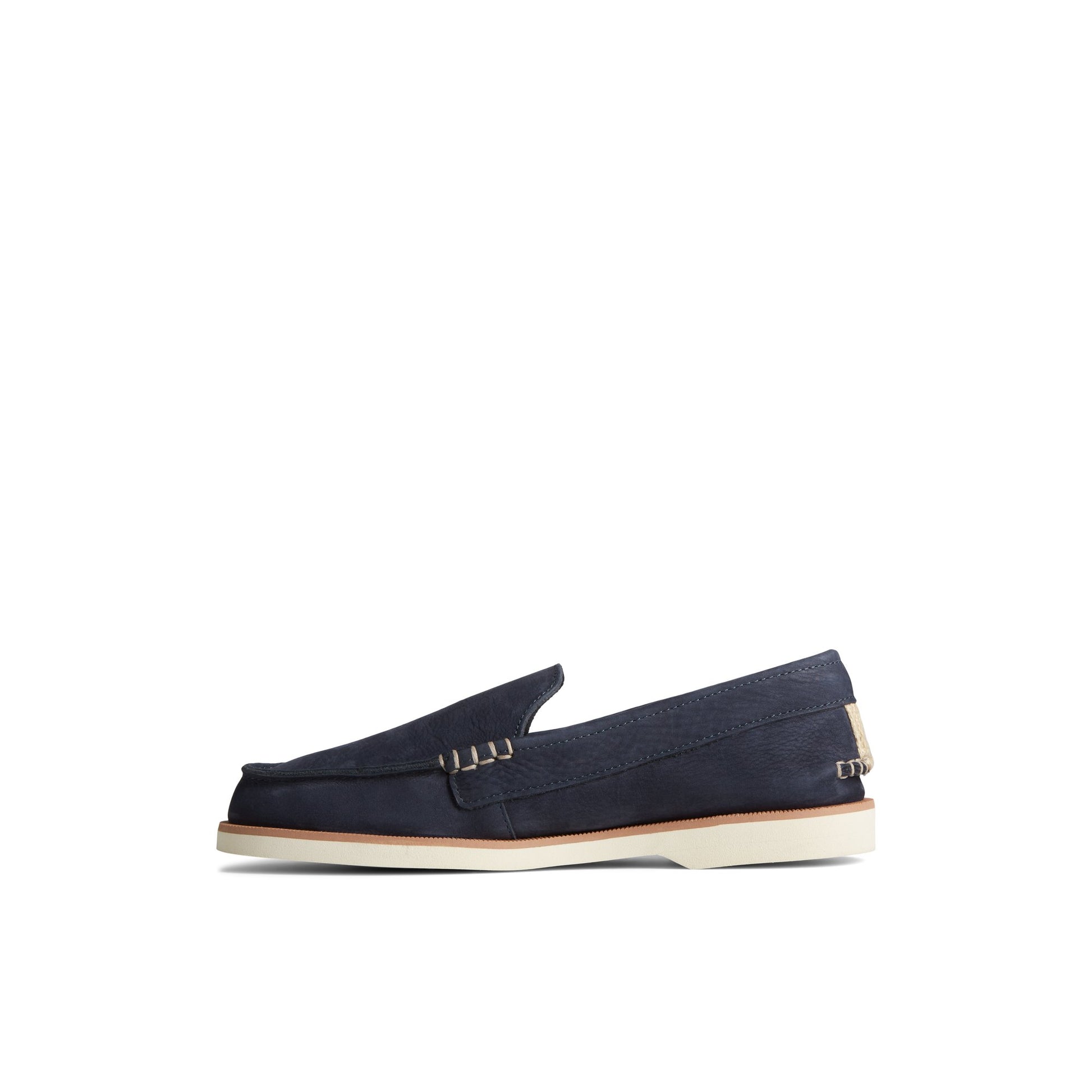 Side view of Navy Authentic Original™ Double Sole Venetian Loafer Loafer Moccasin Casual Shoes