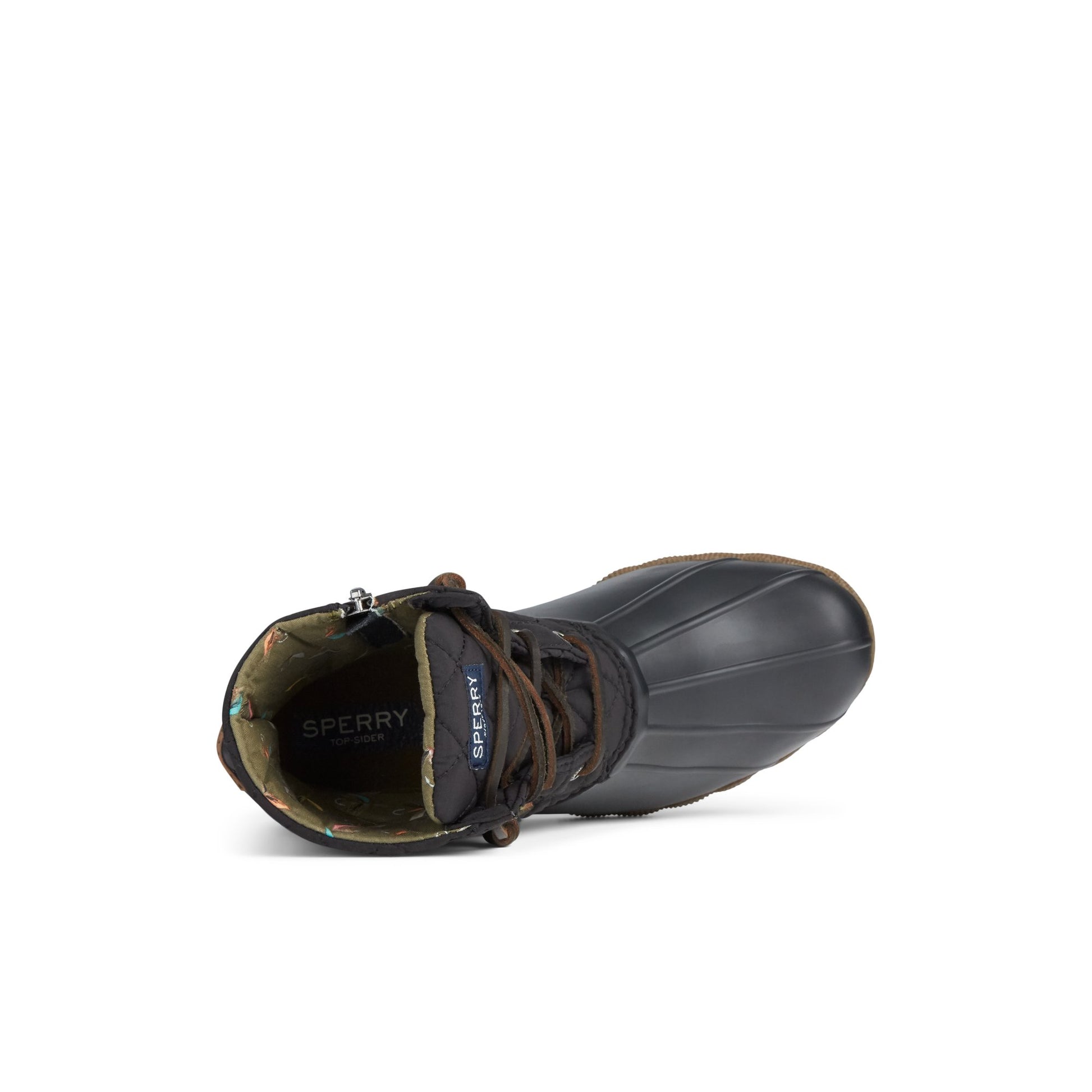 Top-down view of the Black Saltwater™ Quilted Duck Boot Duck Boots
