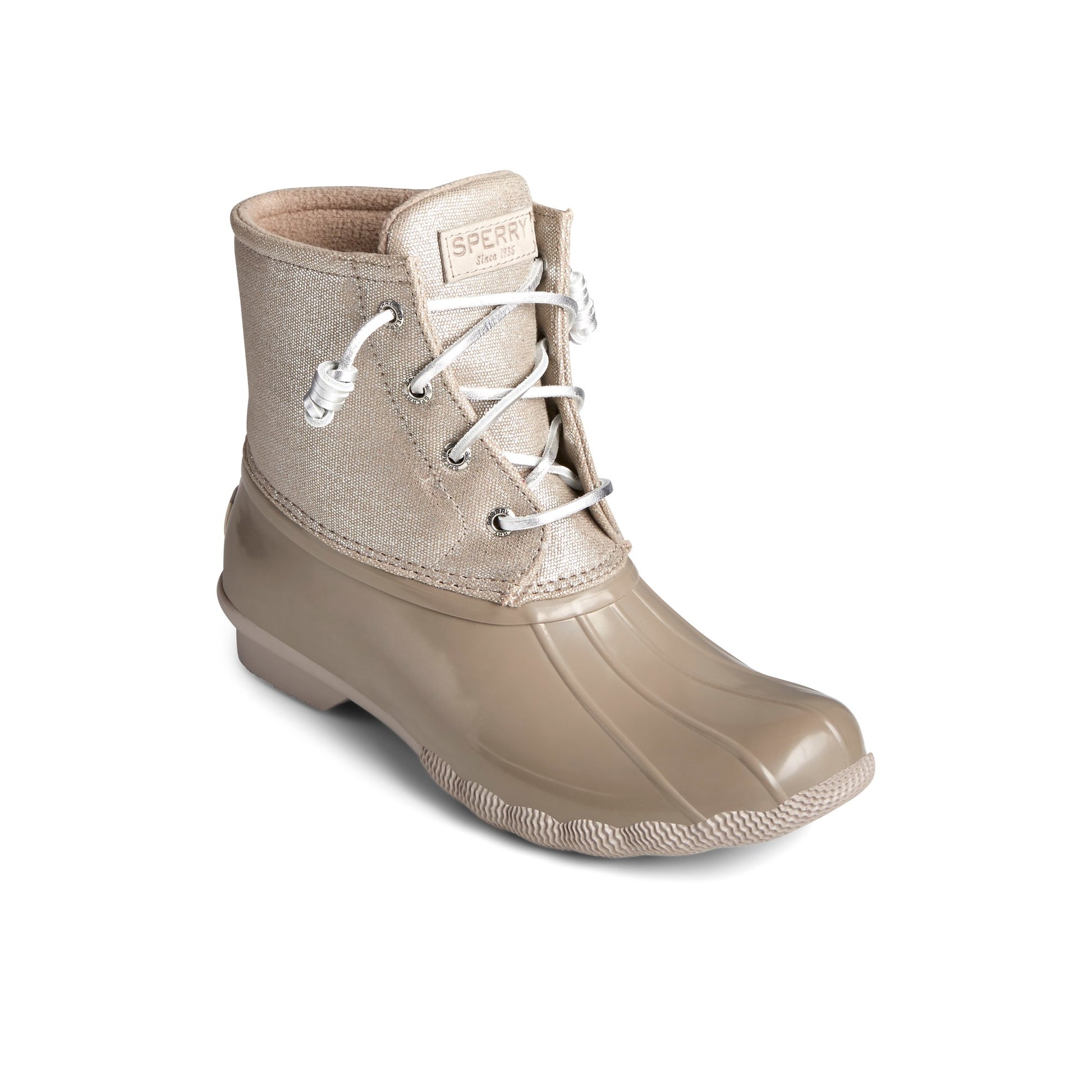 Three-quarter angle of Light Grey Saltwater™ Duck Boot Duck Boots's front side