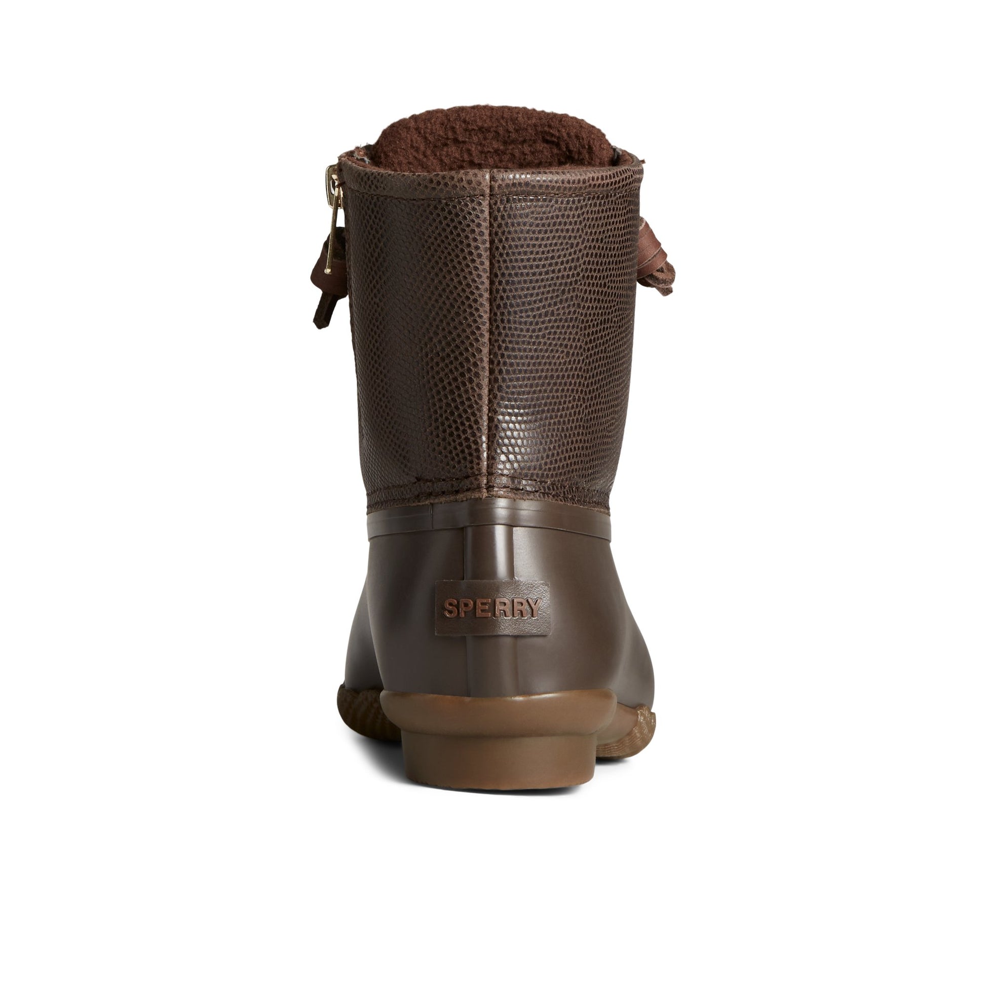 Close-up of the Medium Brown Saltwater™ Duck Boot Duck Boots
