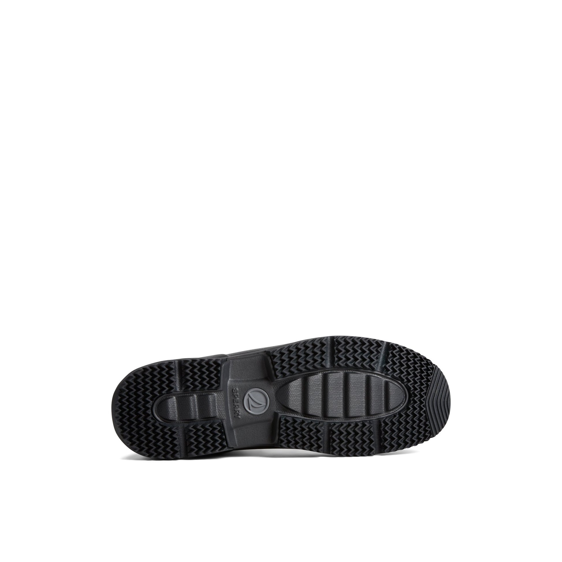 View of Black Float Rain Boot Chelsea Rain Boot's sole