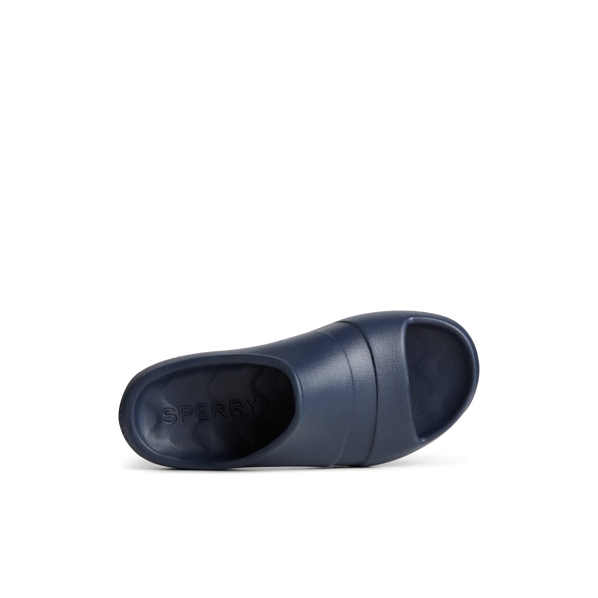Top-down view of the Navy Float Slide Sandal Slide Sandales