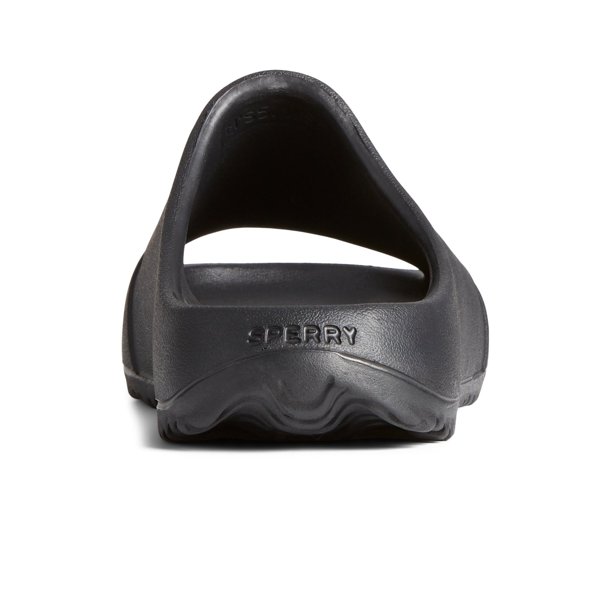 Close-up of the Black Float Slide Sandal Slide Sandales