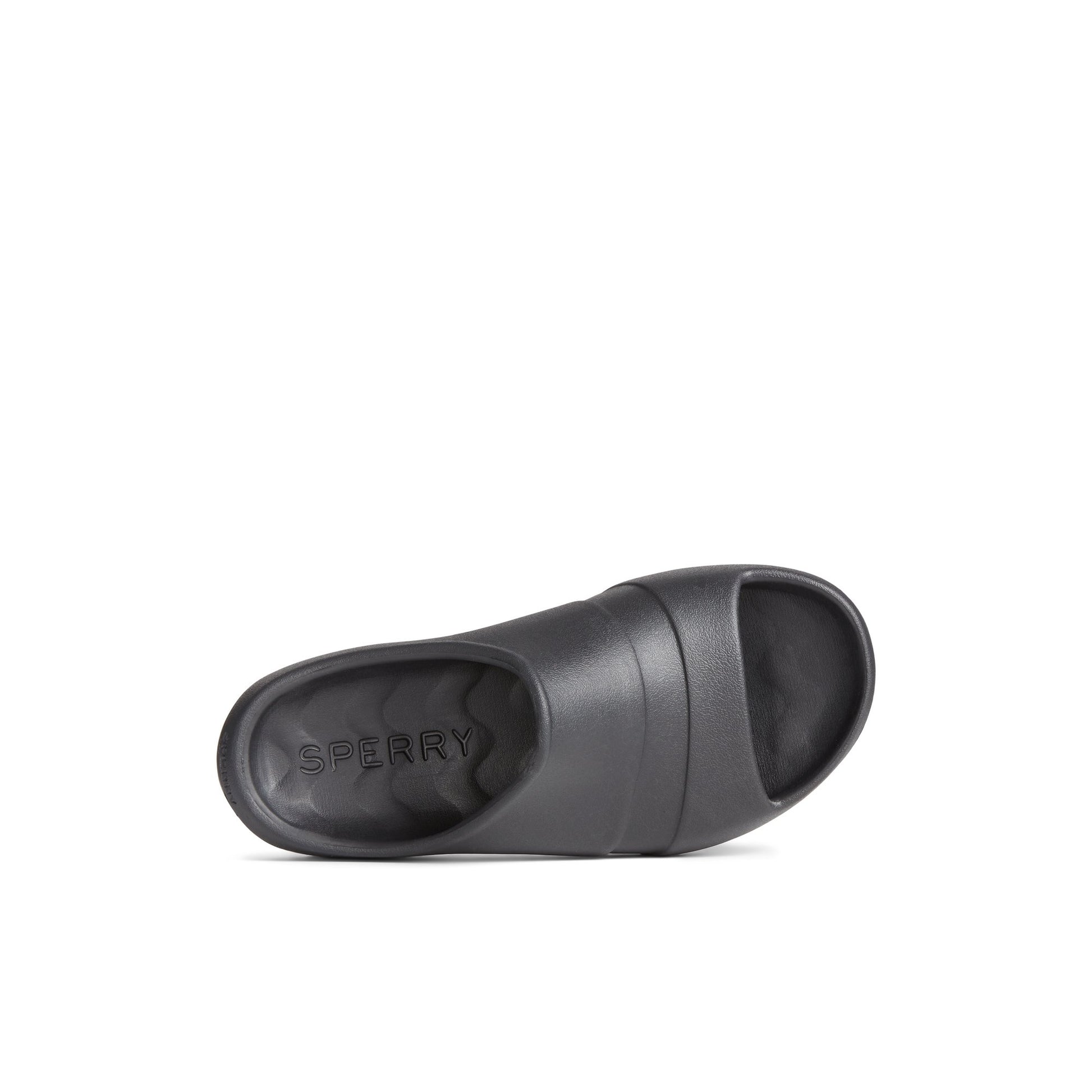 Top-down view of the Black Float Slide Sandal Slide Sandales