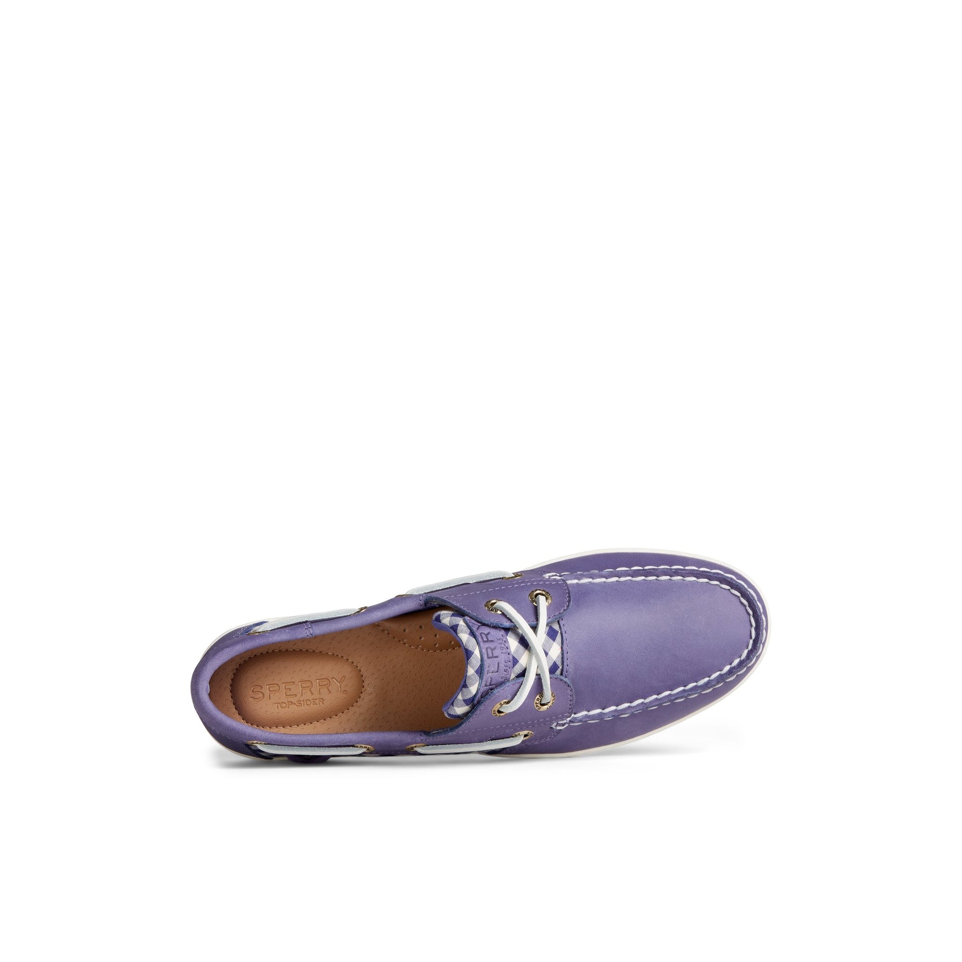 Top-down view of the Blue Koifish Gingham Boat Shoe Boat Shoes