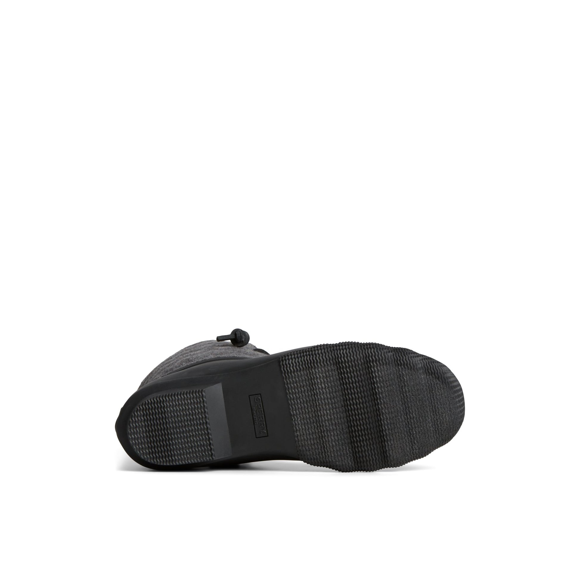 View of Black Saltwater™ Chevron Wool Duck Boot Duck Boots's sole
