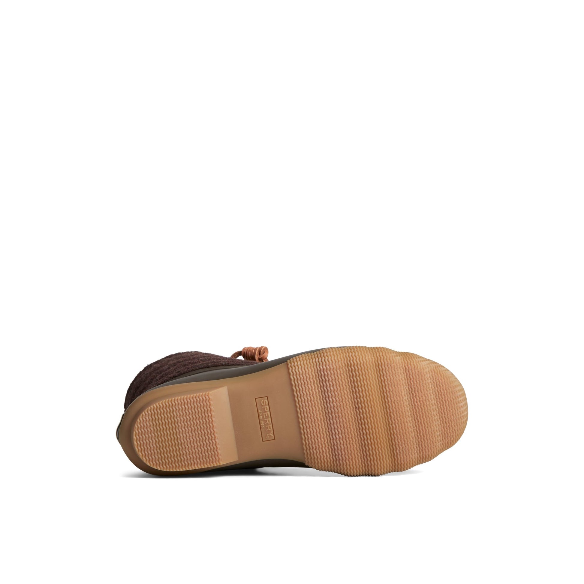 View of Medium Brown Saltwater™ Chevron Wool Duck Boot Duck Boots's sole