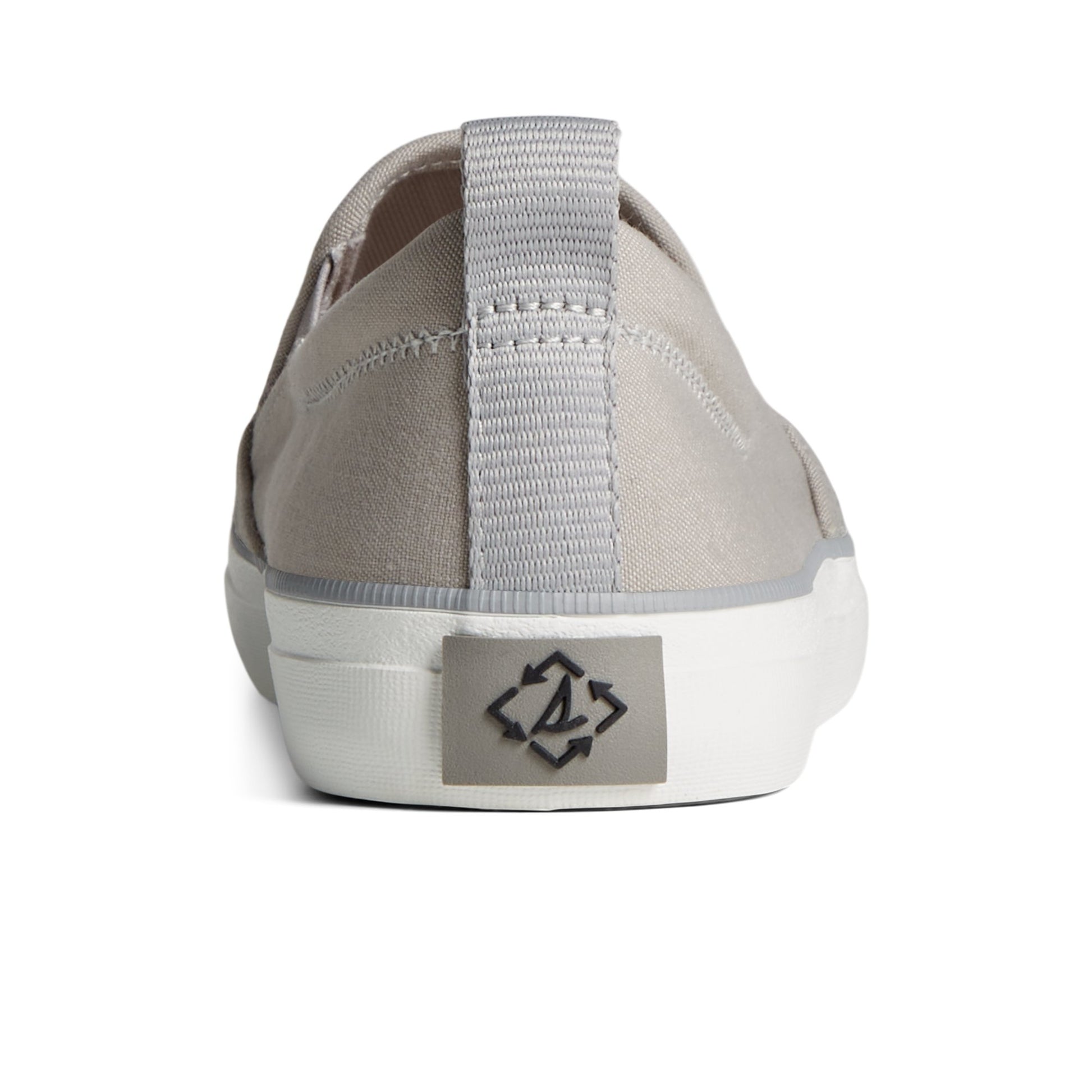 Close-up of the Grey SeaCycled™ Crest Twin Gore Canvas Sneaker Vulcanized Sneaker