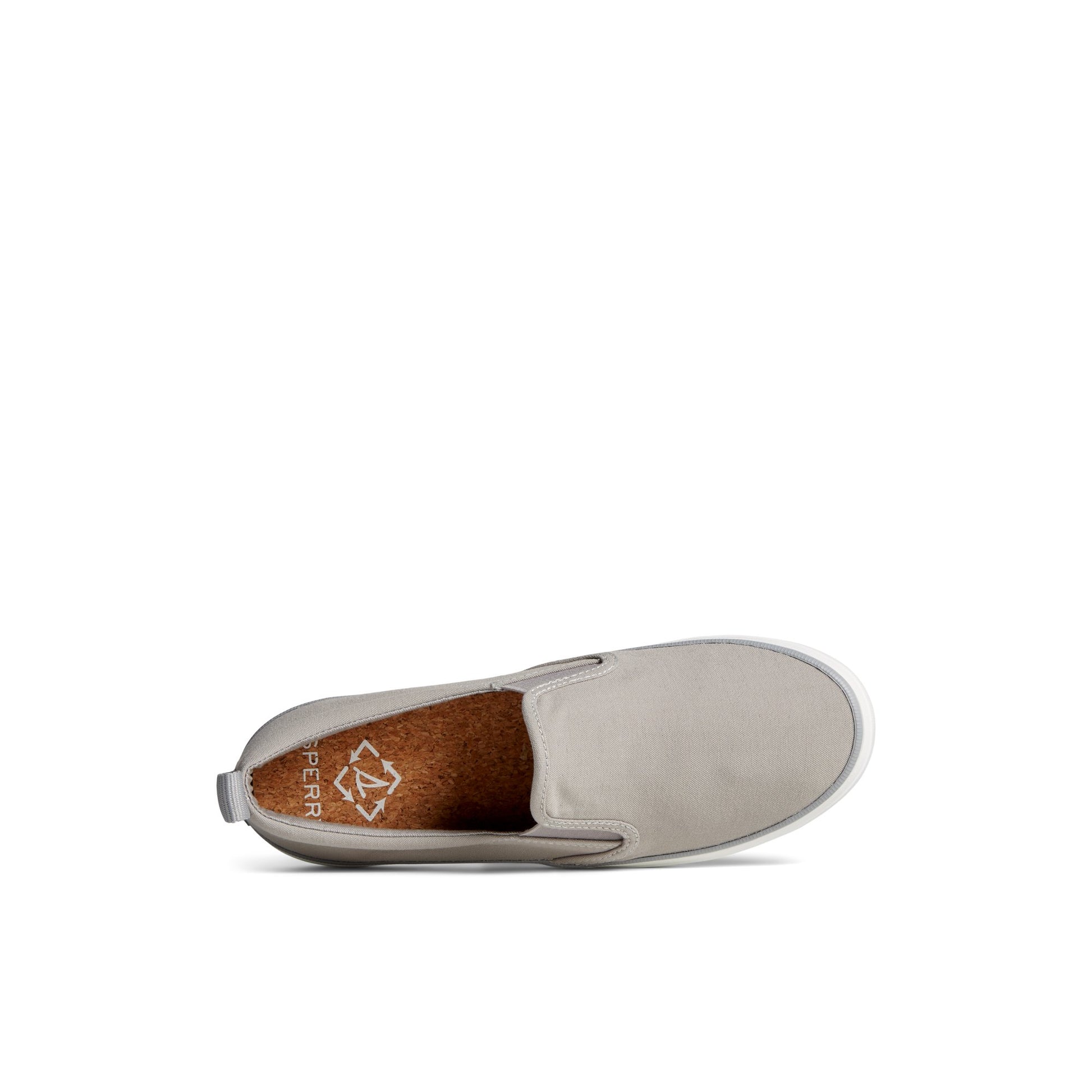 Top-down view of the Grey SeaCycled™ Crest Twin Gore Canvas Sneaker Vulcanized Sneaker