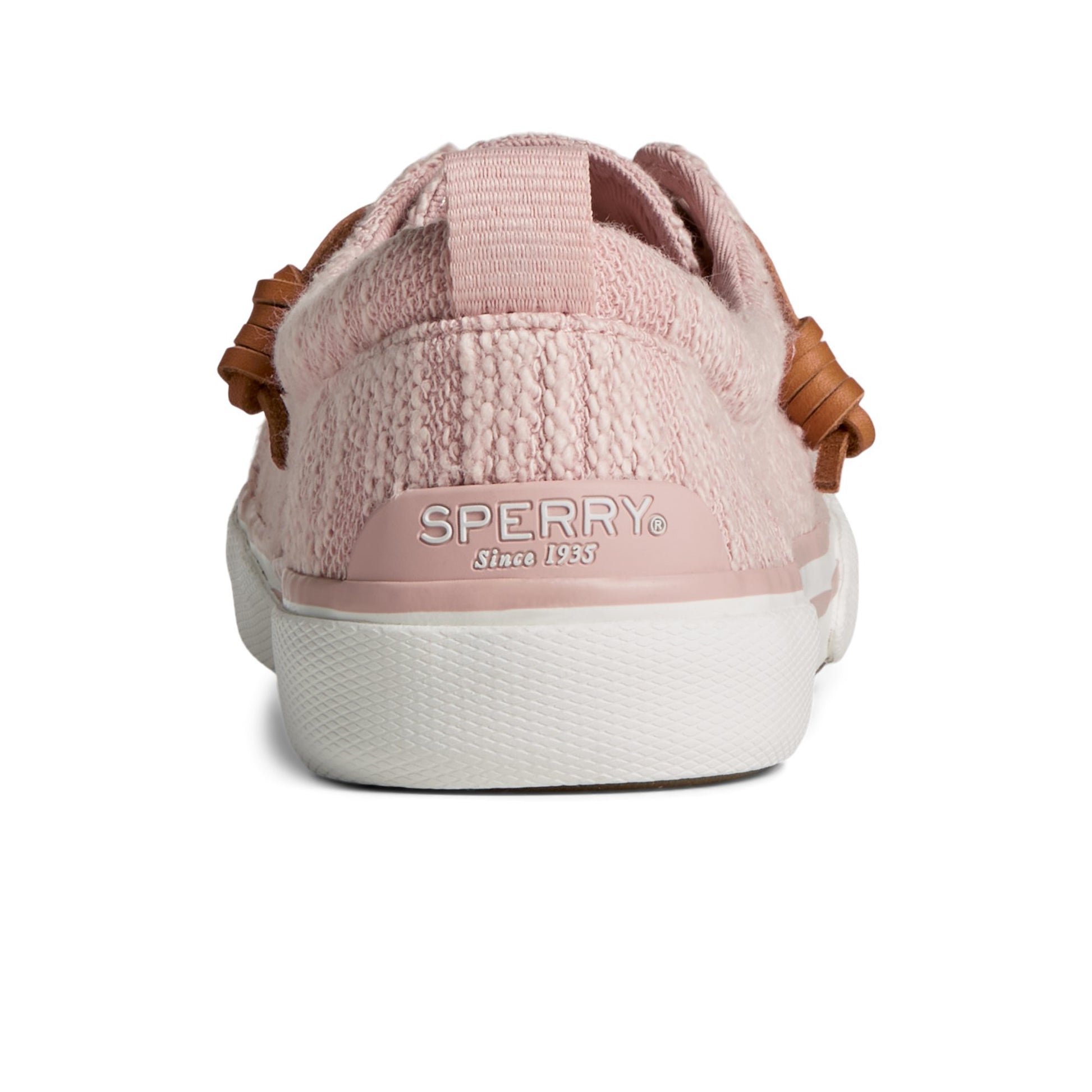 Close-up of the Light Red Pier Wave Lace Up Sneaker