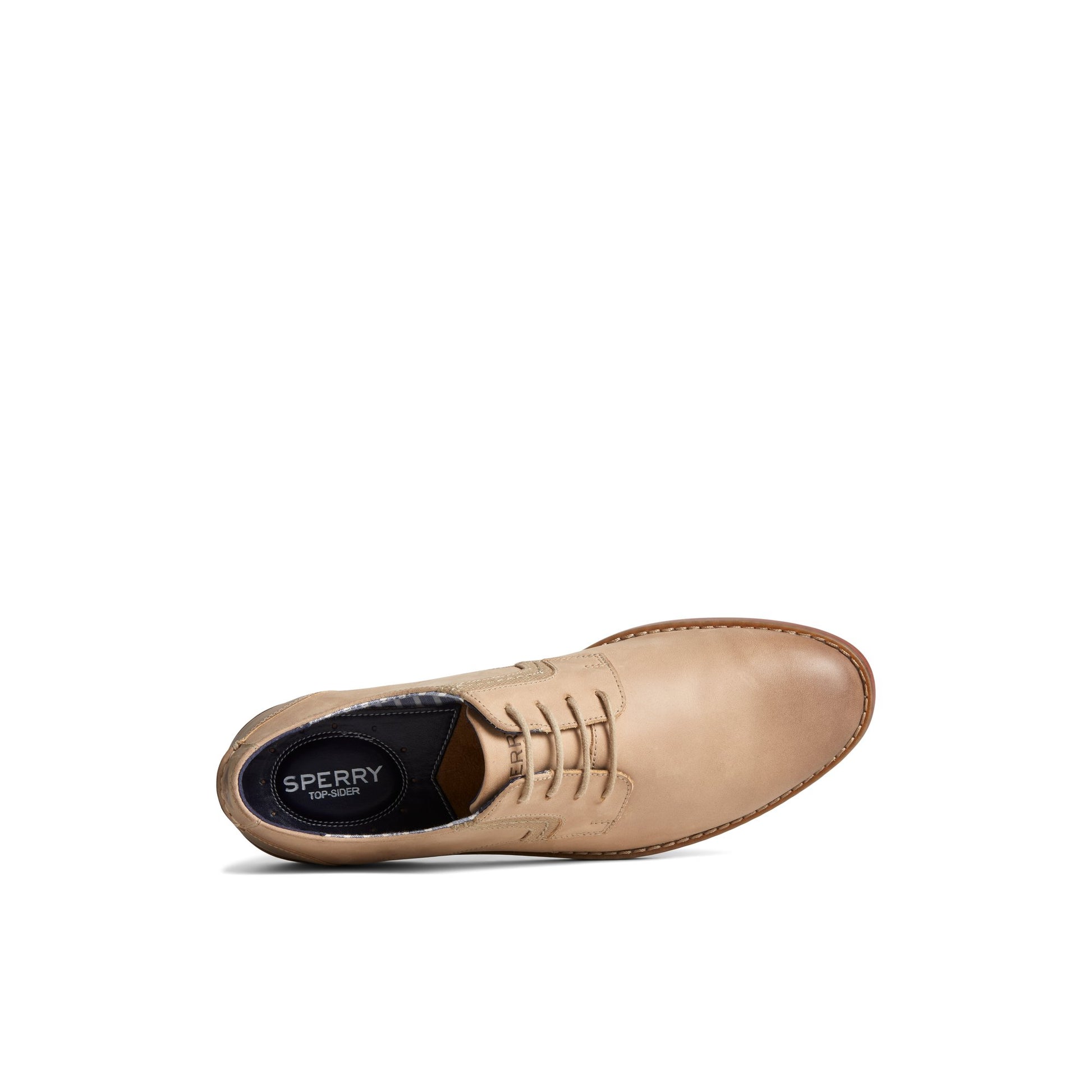 Top-down view of the Medium Beige Newman Oxford Dress Shoe Oxford Dress Shoes