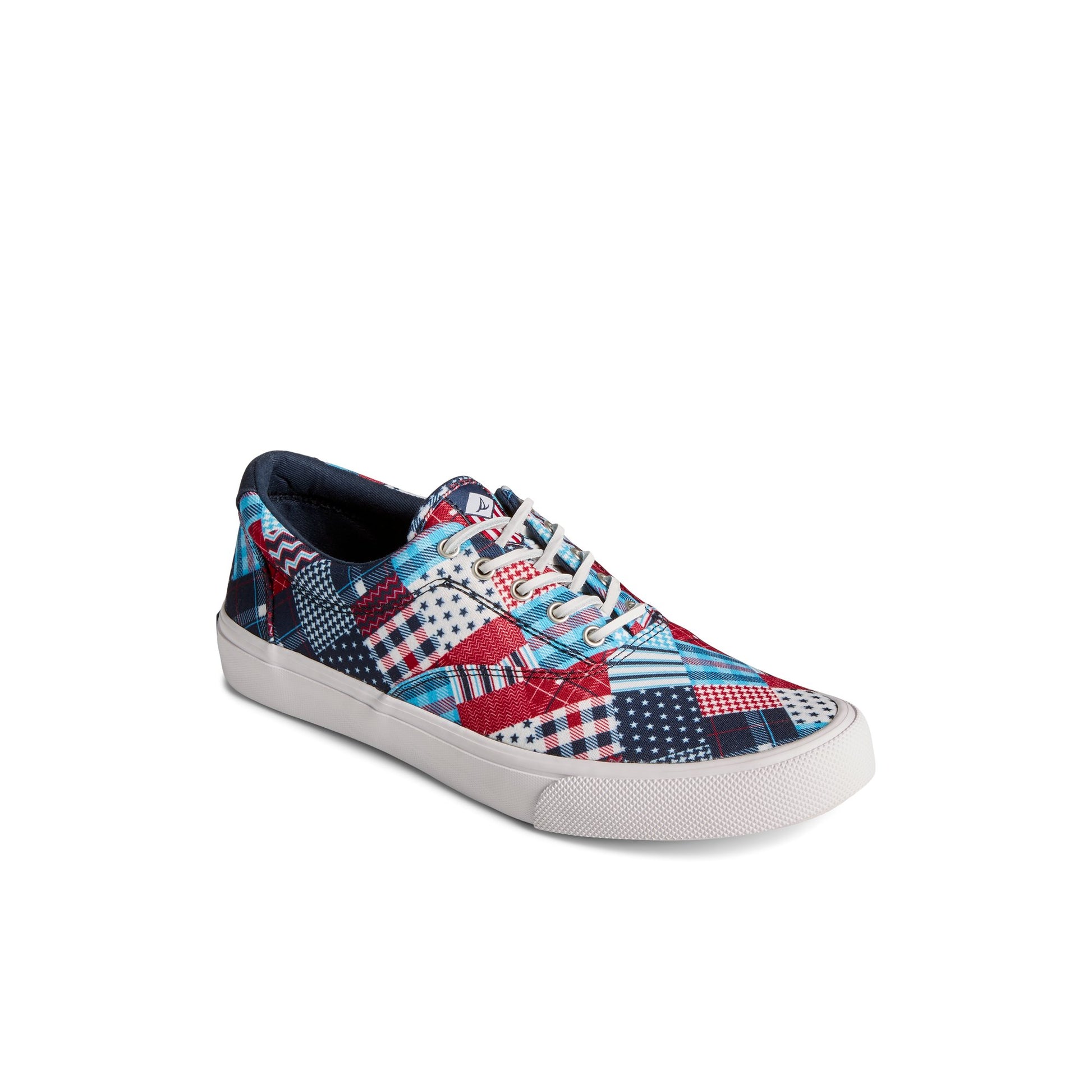 Three-quarter angle of Blue Striper II CVO Americana Sneaker Vulcanized Sneaker's front side