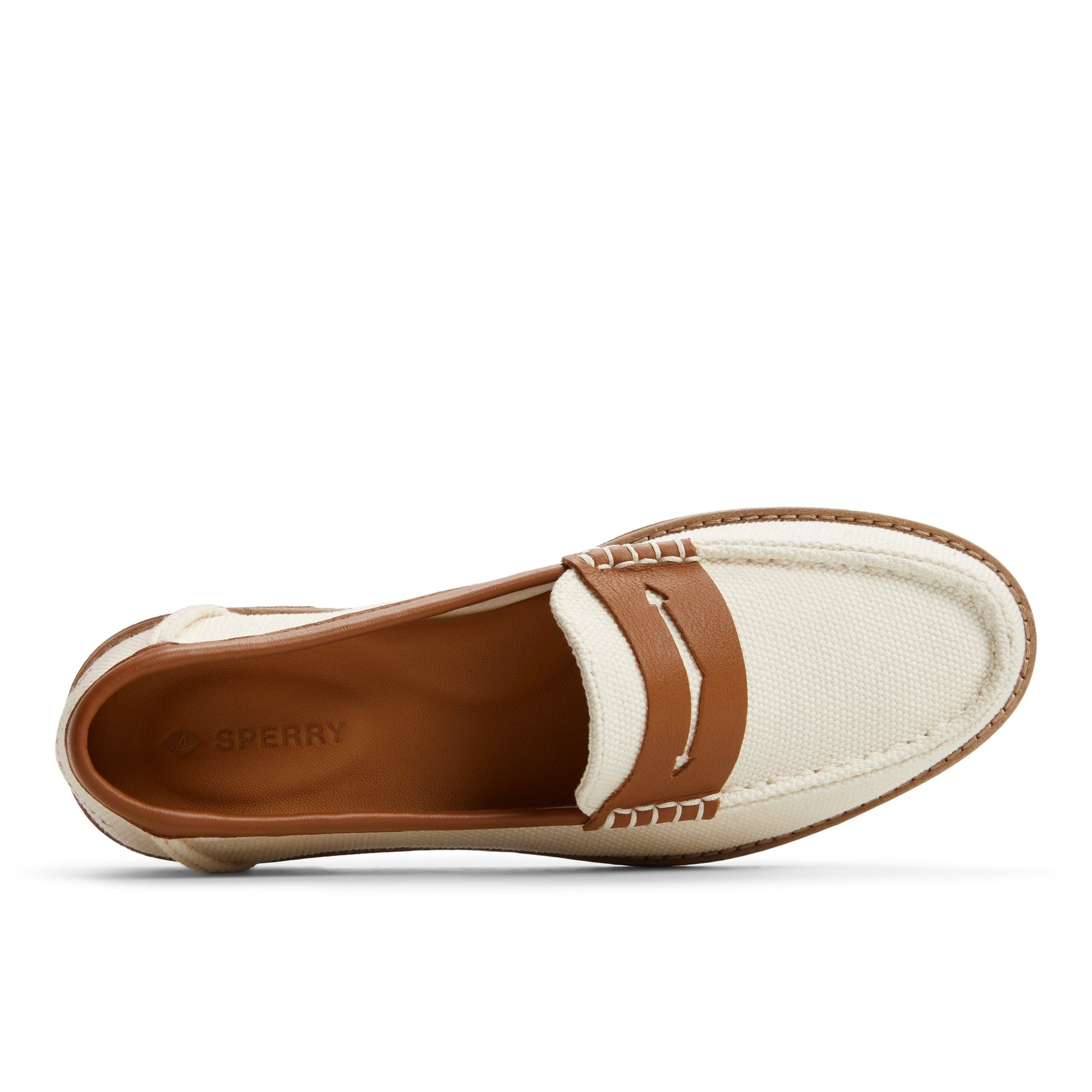 Top-down view of the Ecru Seaport Penny Loafer Penny Loafer