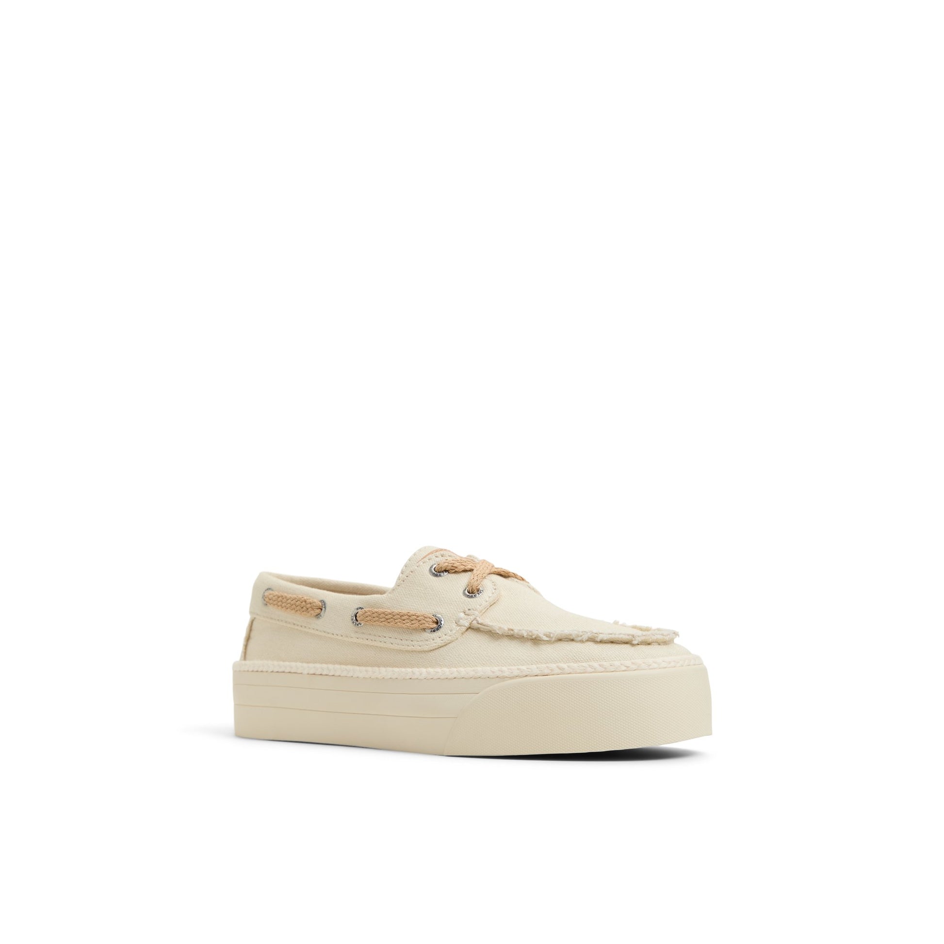 Side view of Cream Bahama 3.0 Sneaker Boat Shoes