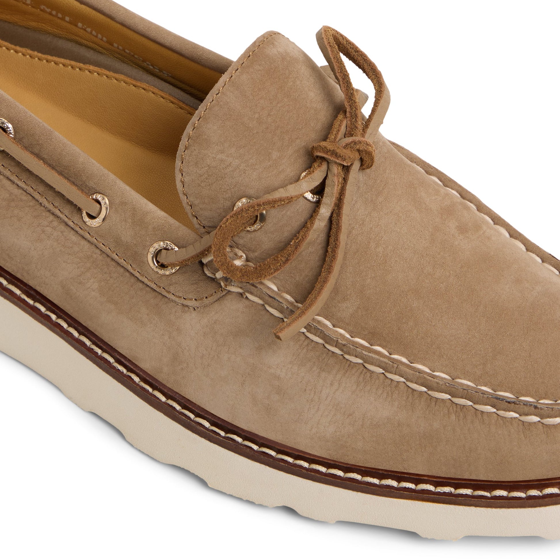 View of Other Beige Gold Cup™ Vibram Boat Shoe Driver Loafer Casual Shoes's sole
