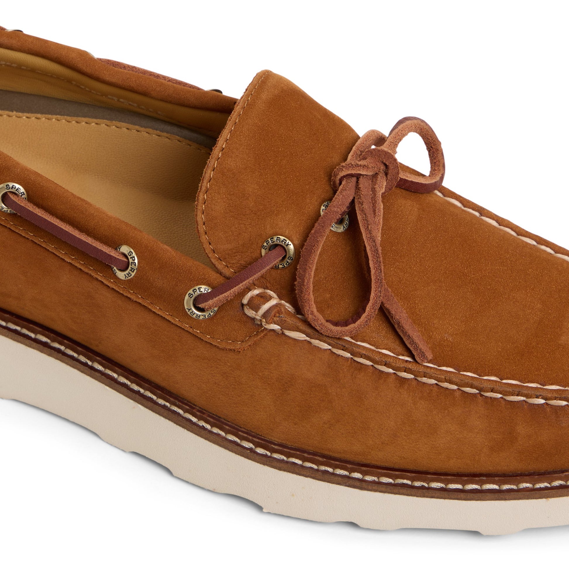 View of Brown Gold Cup™ Vibram Boat Shoe Driver Loafer Casual Shoes's sole
