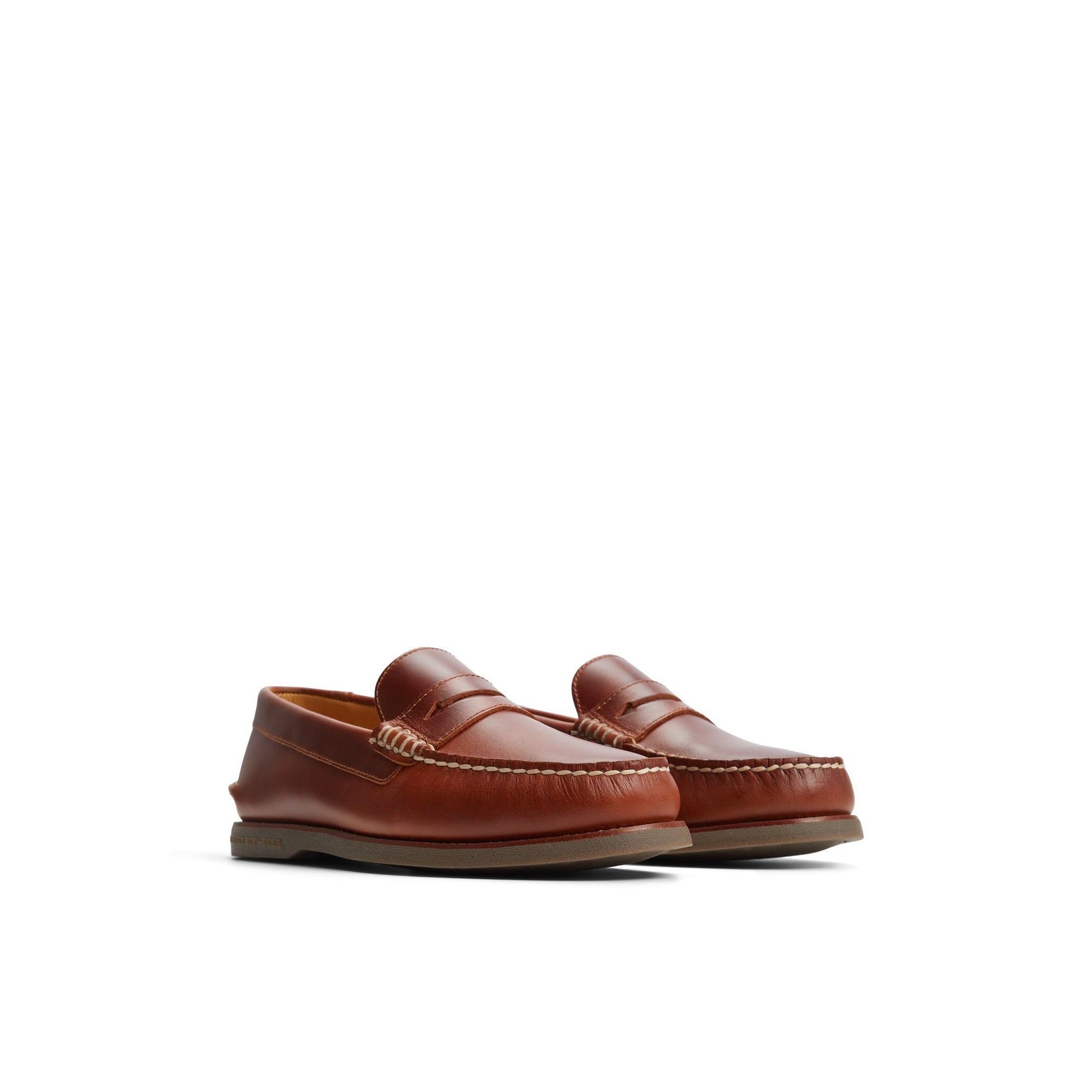 Side view of Tan Cambridge Loafer Loafer Moccasin Casual Shoes