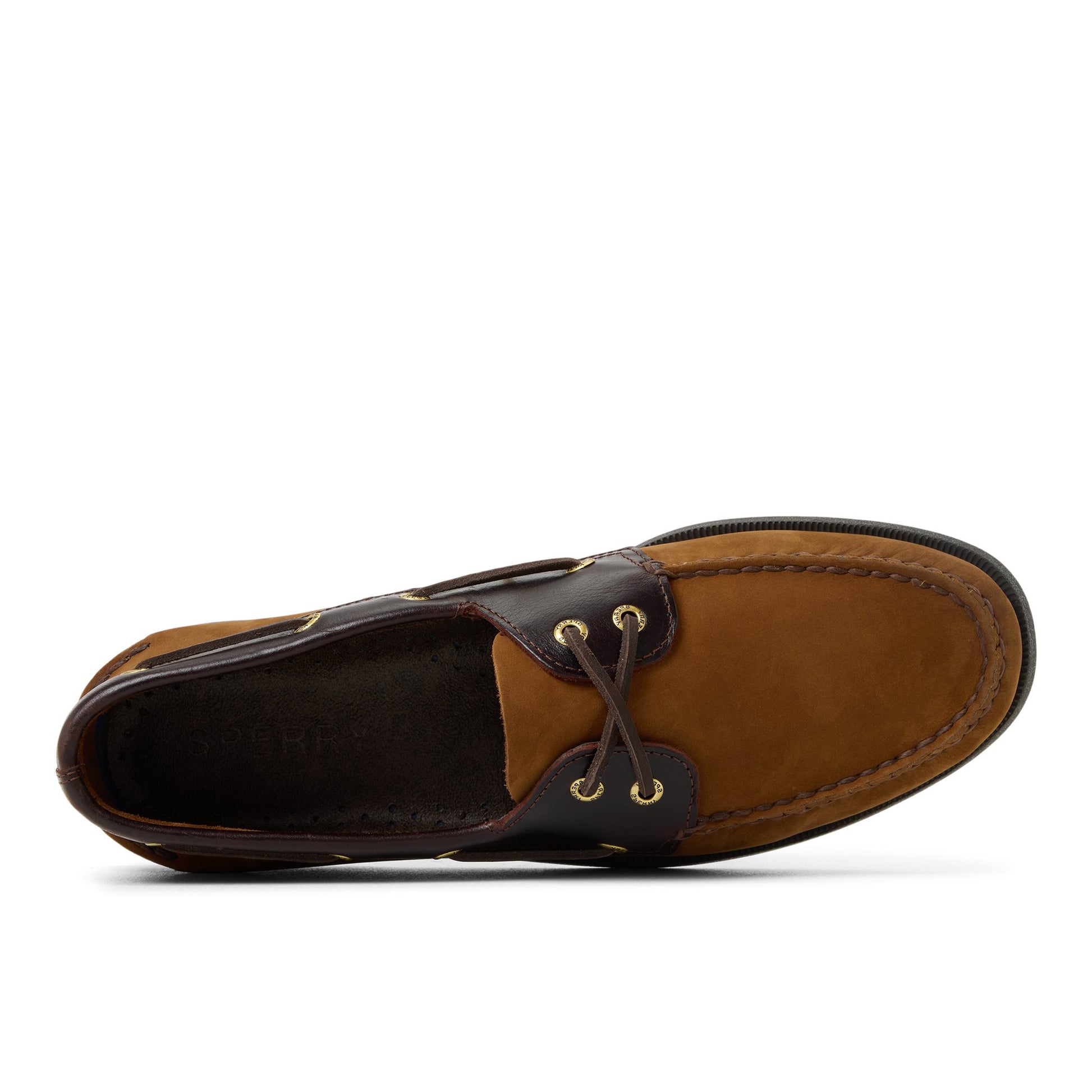 Top-down view of the Brown Authentic Original™ 2-Eye Boat Shoe Boat Shoes