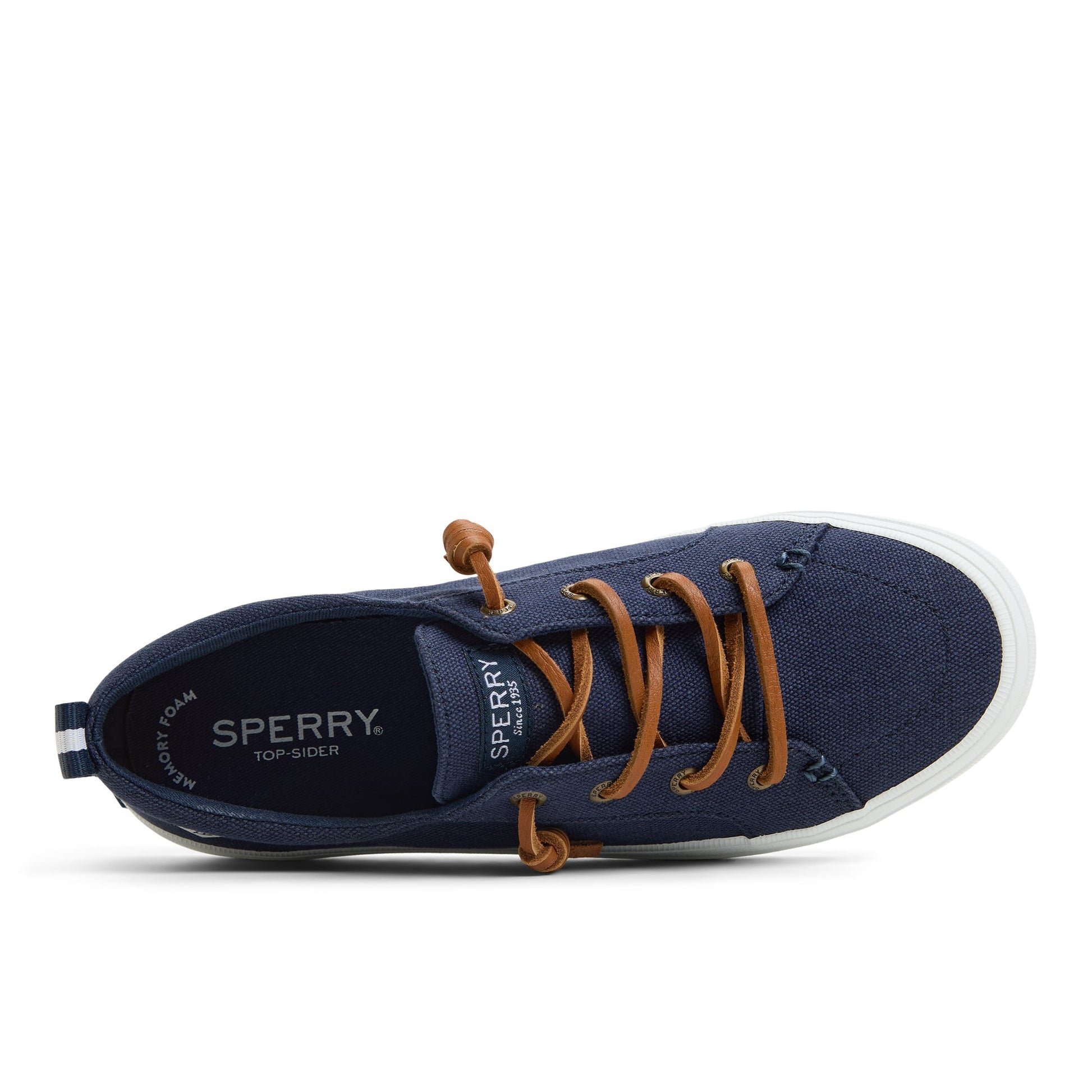 Top-down view of the Navy Crest Vibe Sneaker Low Top Sneakers