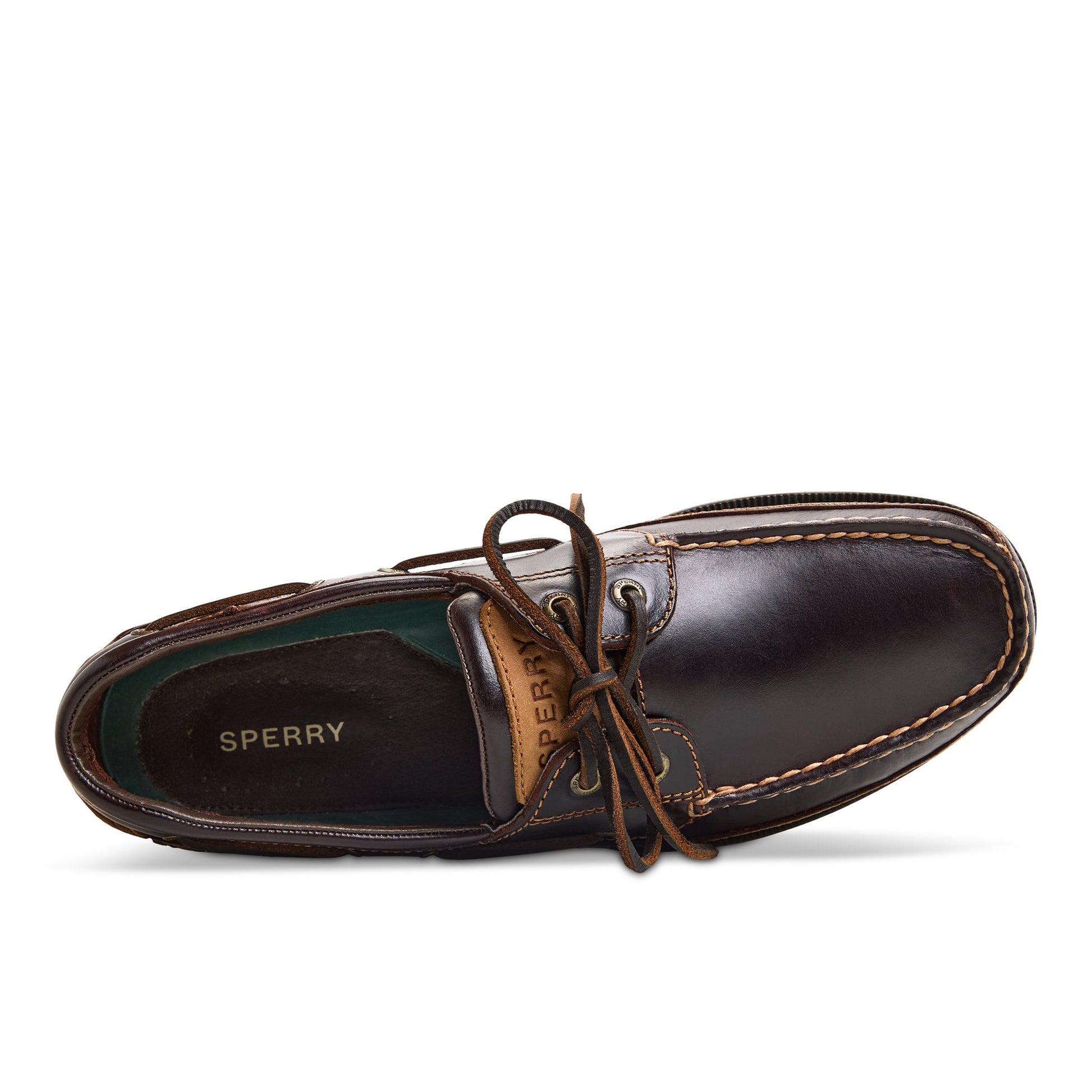 Top-down view of the Amaretto Mako 2 Eye Boat Shoe Boat Shoes