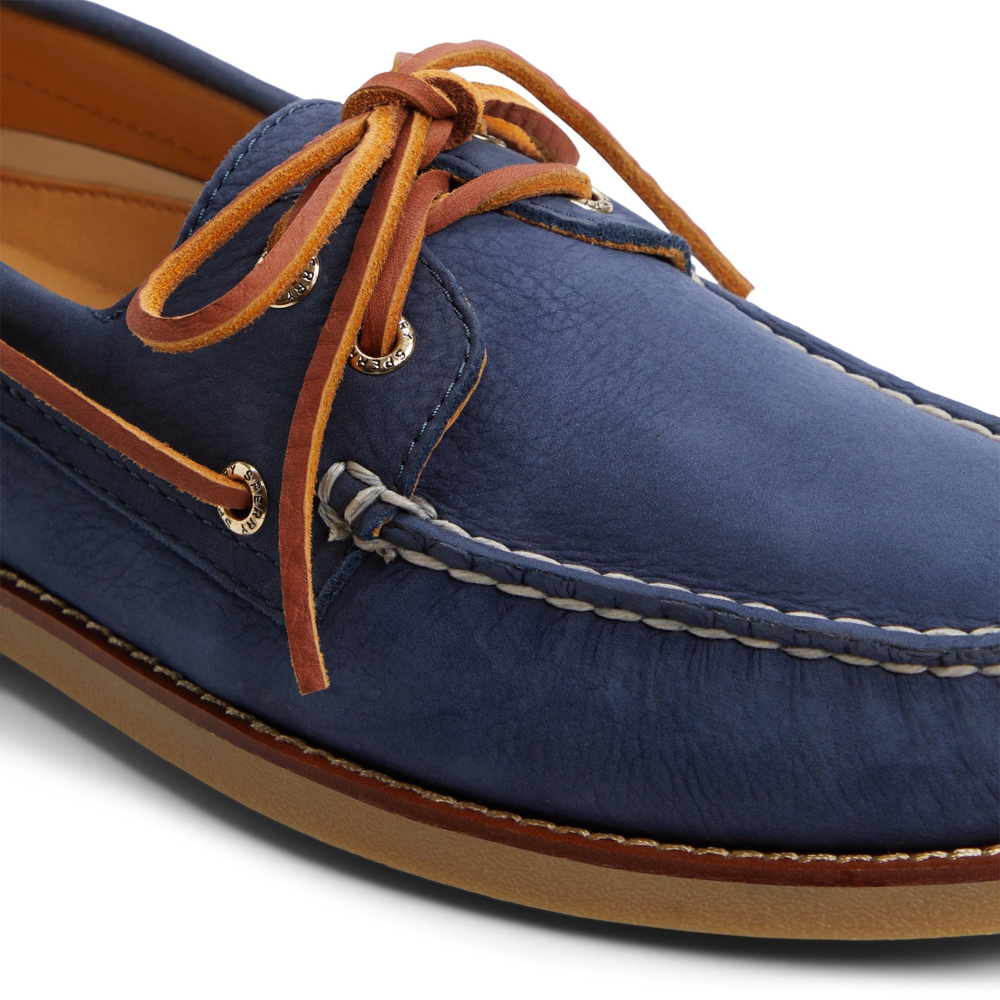View of Navy Gold Cup™ Authentic Original™ 2-Eye Boat Shoe Boat Shoes's sole