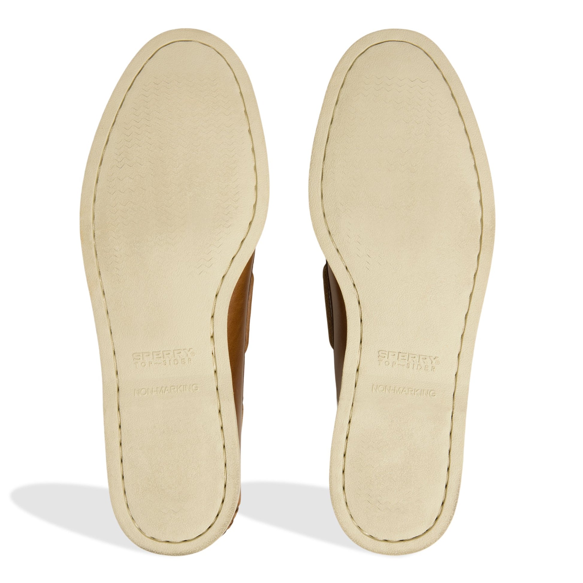 Close-up of the Tan combo Gold Cup™ Authentic Original™ 2-Eye Boat Shoe Boat Shoes