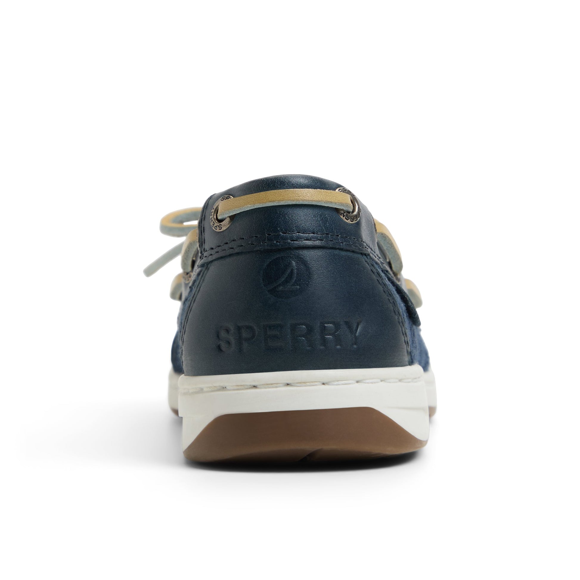 Three-quarter angle of Navy Angelfish Boat Shoe Boat Shoe's front side