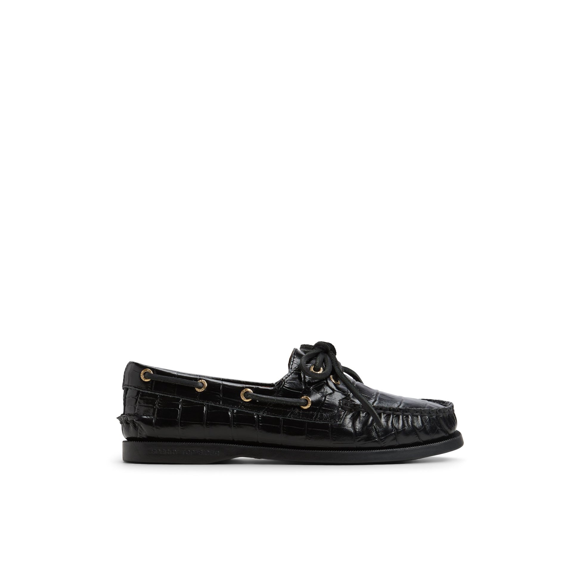 Main View of Black Authentic Original™ 2 Eye Boat Shoe Boat Shoes for Womens