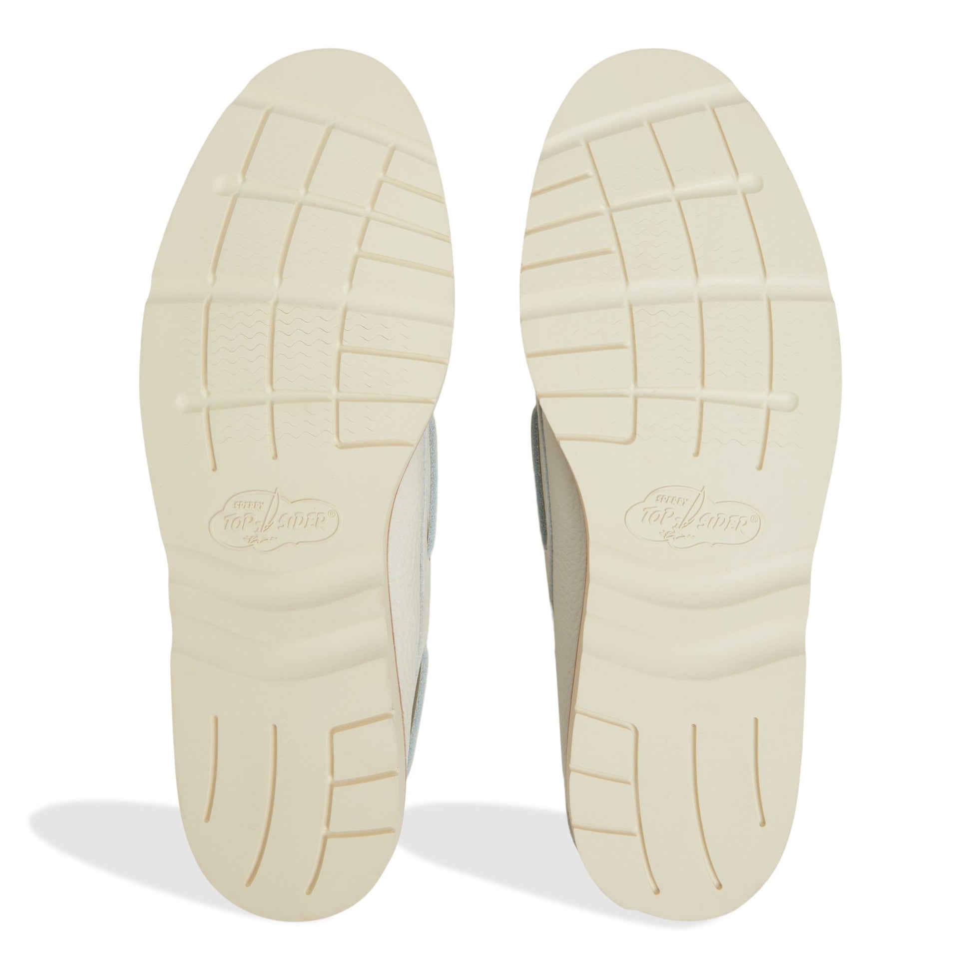 Close-up of the Cream Authentic Original™ 2-Eye Ripple Boat Shoe Boat Shoe