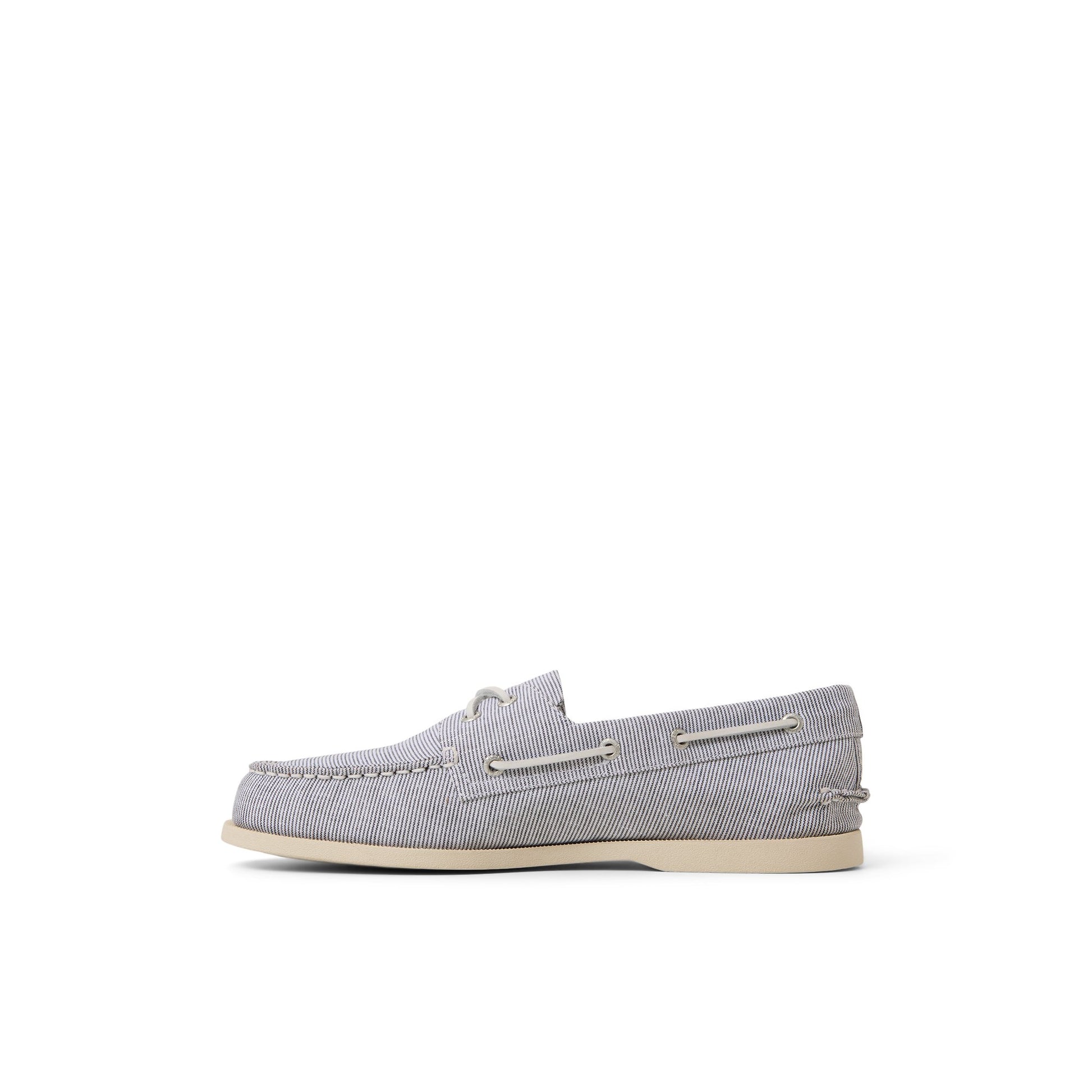 Three-quarter angle of White/Print Authentic Original™ 2-Eye Boat Shoe Boat Shoe's back side