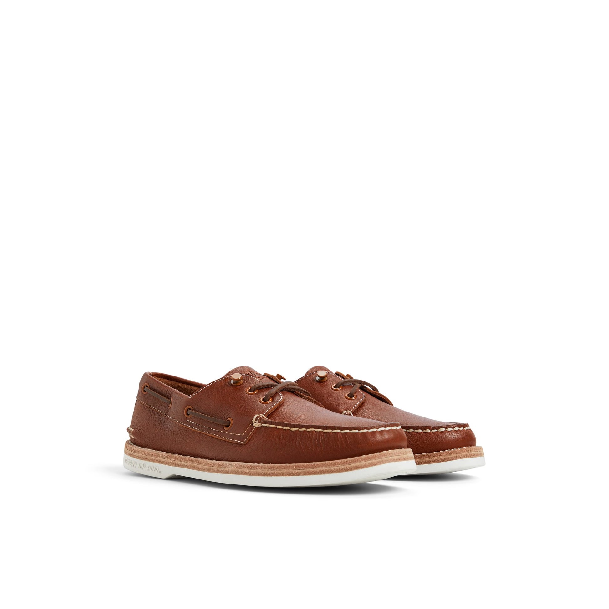 Side view of Brown Authentic Original™ 3-Eye Boat Shoe Boat Shoe