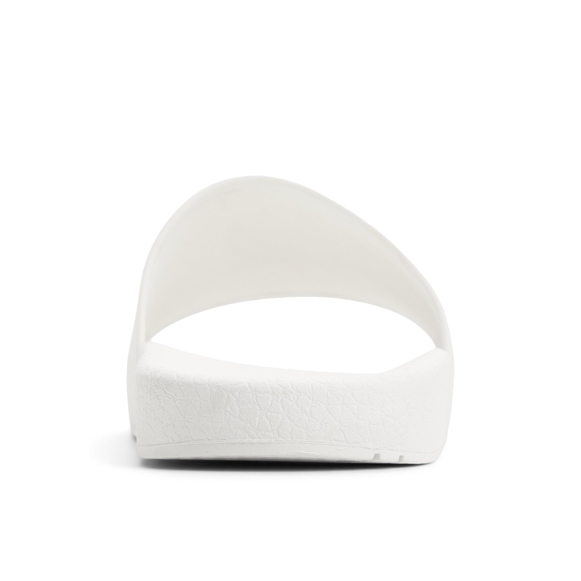 Three-quarter angle of White Freeboard Sandals Slide Sandals's front side