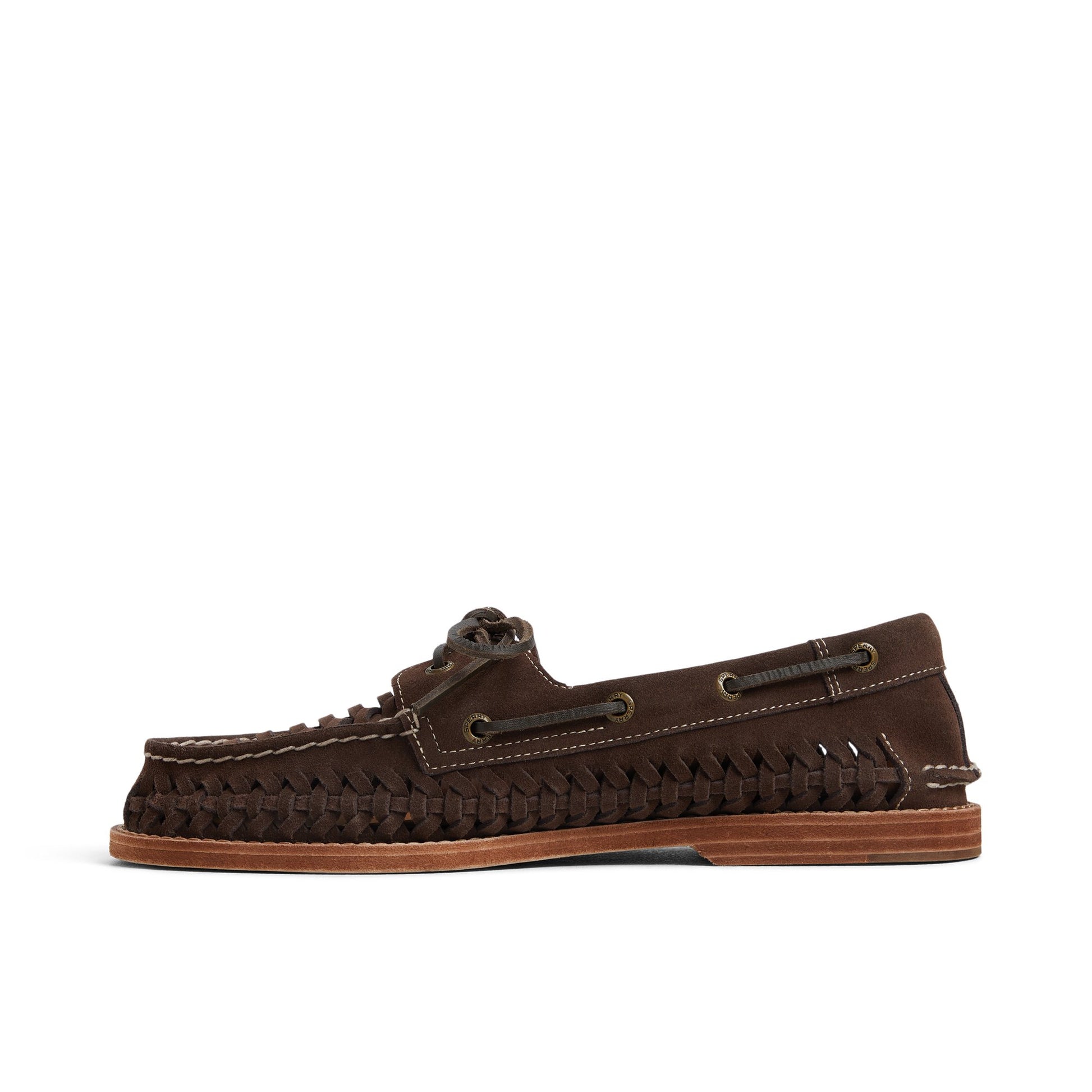 Three-quarter angle of Other brown Gold Cup™ Authentic Original™ 2-Eye Woven Boat Shoe Boat Shoes's back side