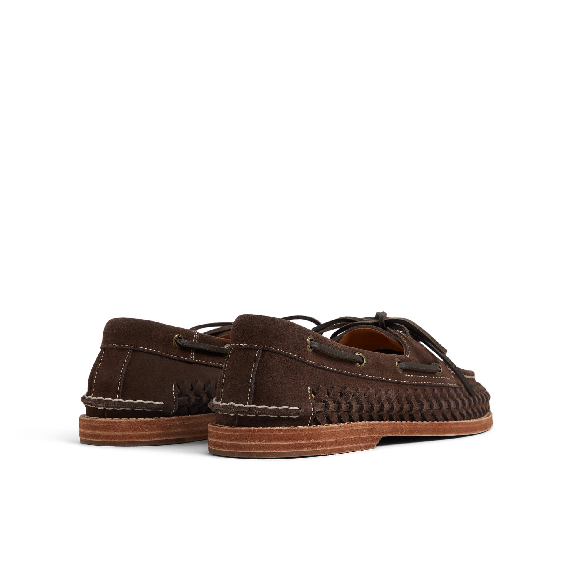 Three-quarter angle of Other brown Gold Cup™ Authentic Original™ 2-Eye Woven Boat Shoe Boat Shoes's front side