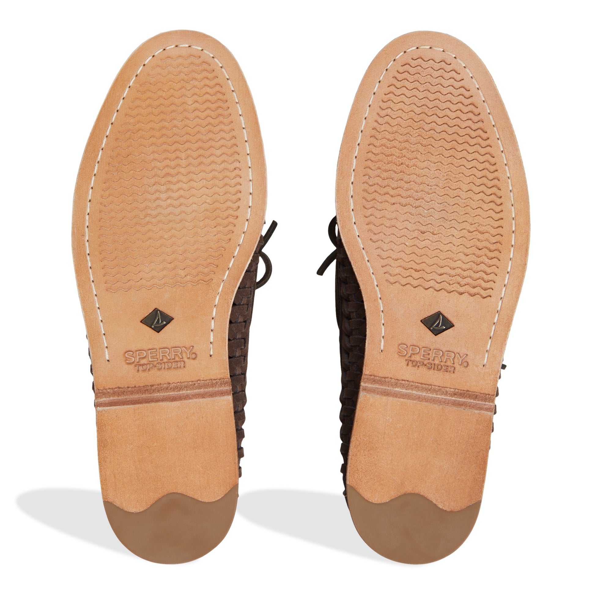 Close-up of the Other brown Gold Cup™ Authentic Original™ 2-Eye Woven Boat Shoe Boat Shoes