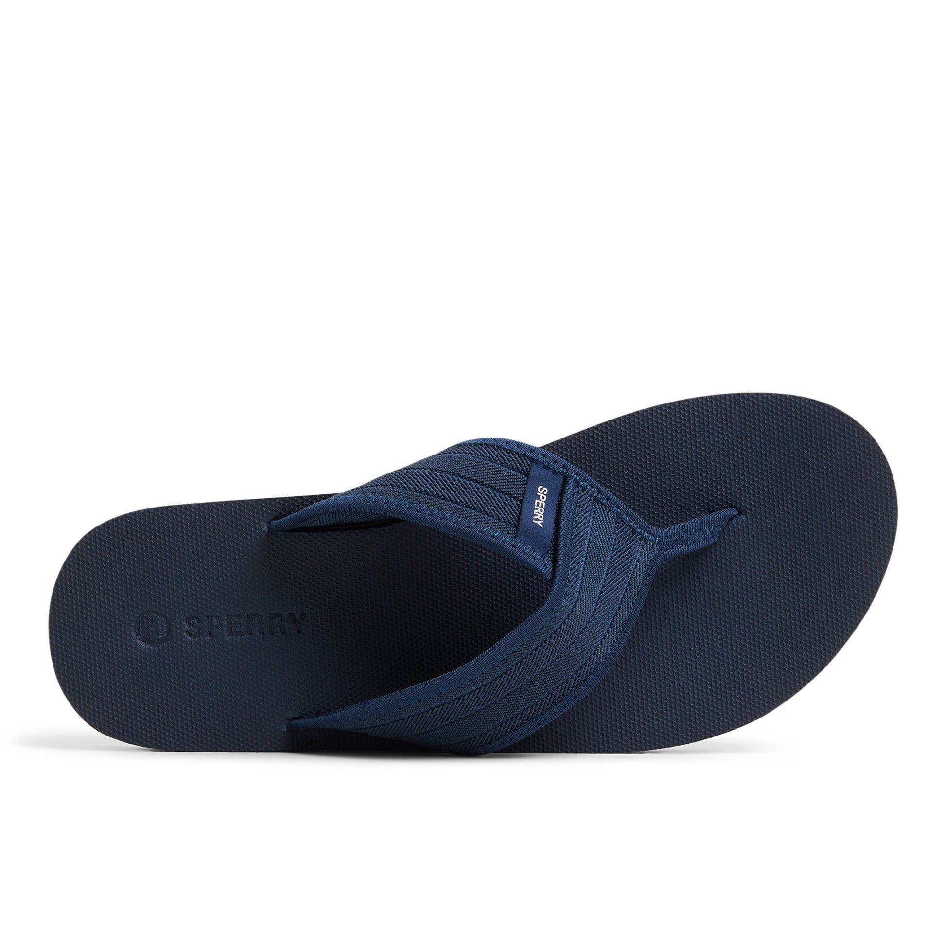 Top-down view of the Navy Beacon Sandals Flip Flop Thong Sandals