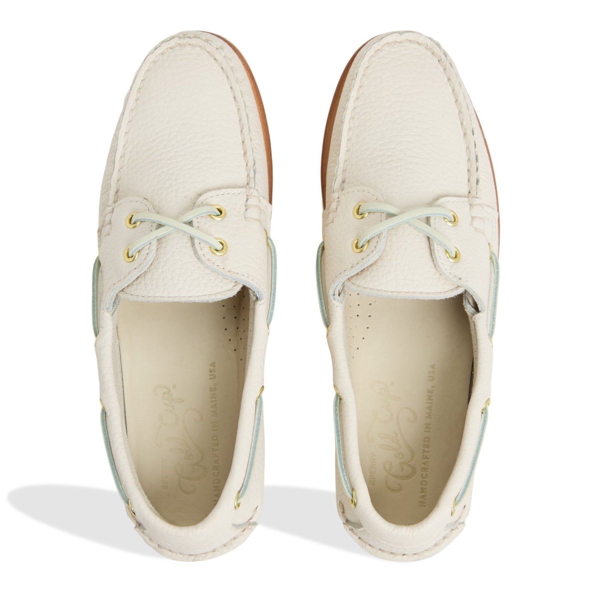 Top-down view of the Ice Authentic Original™ Made in Maine 2-Eye Boat Shoe Boat Shoes