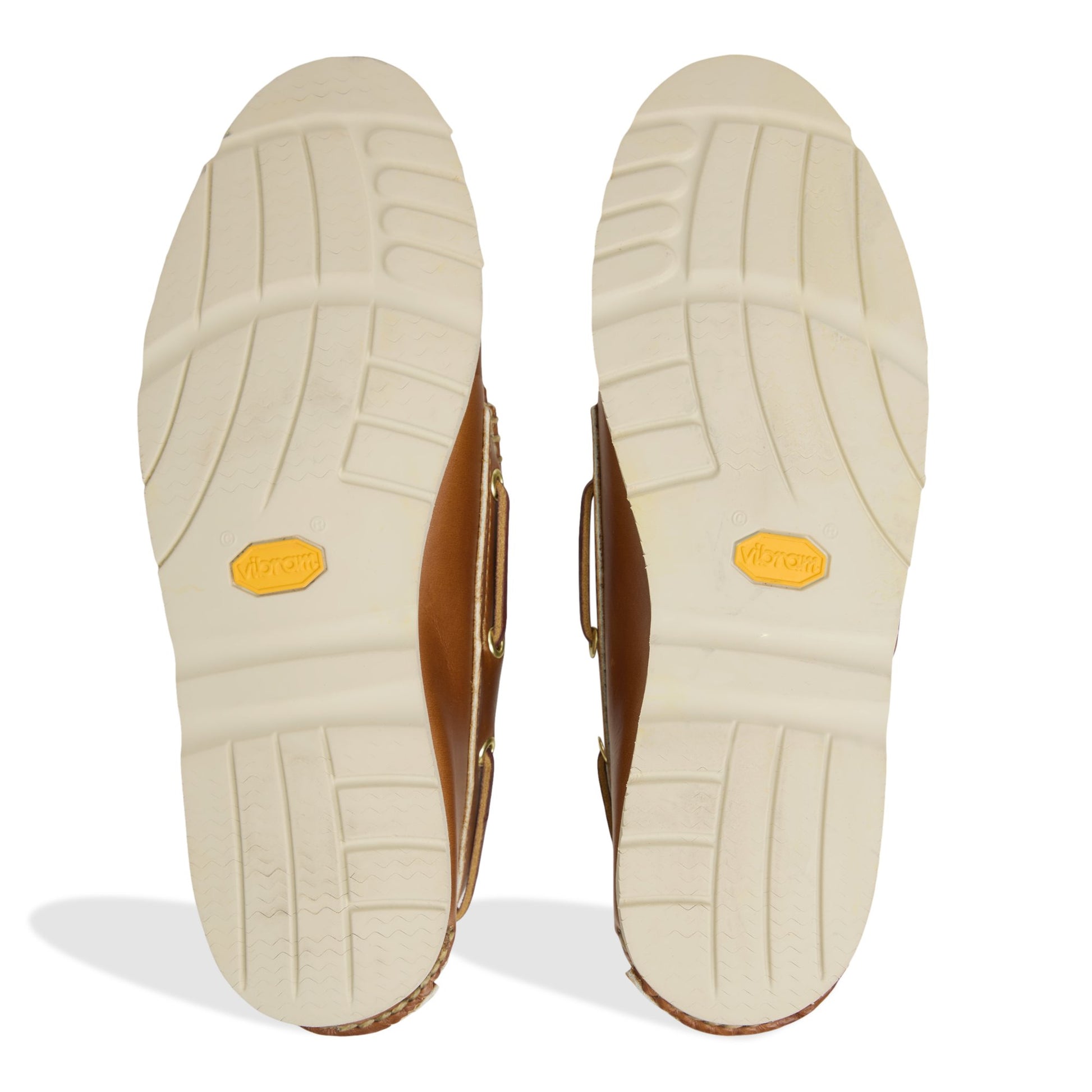 Close-up of the Tan Authentic Original™ Made in Maine 2-Eye Boat Shoe Boat Shoes