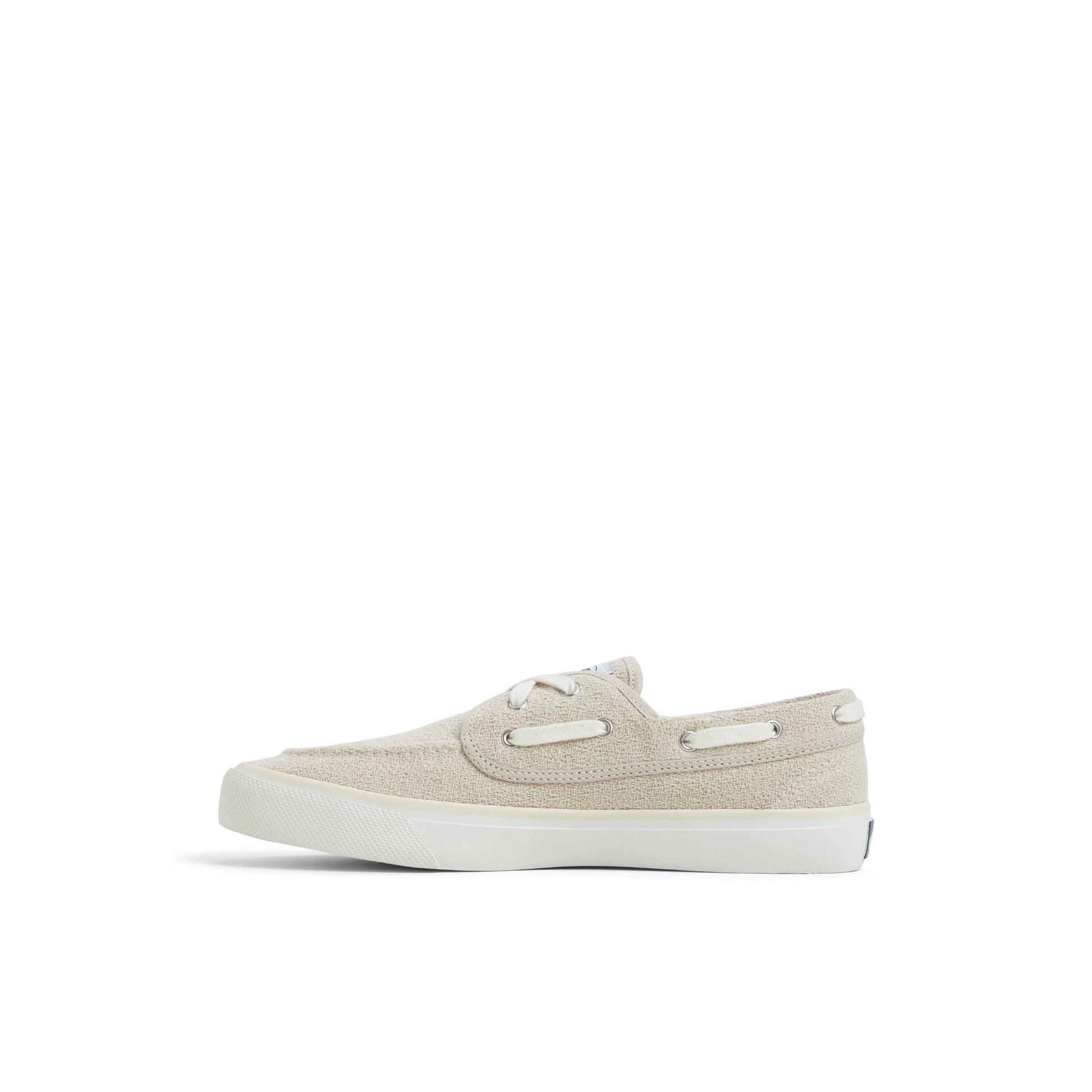 Three-quarter angle of Taupe Sea Mate Boat Shoe Sneaker Boat Shoe Sneaker's back side