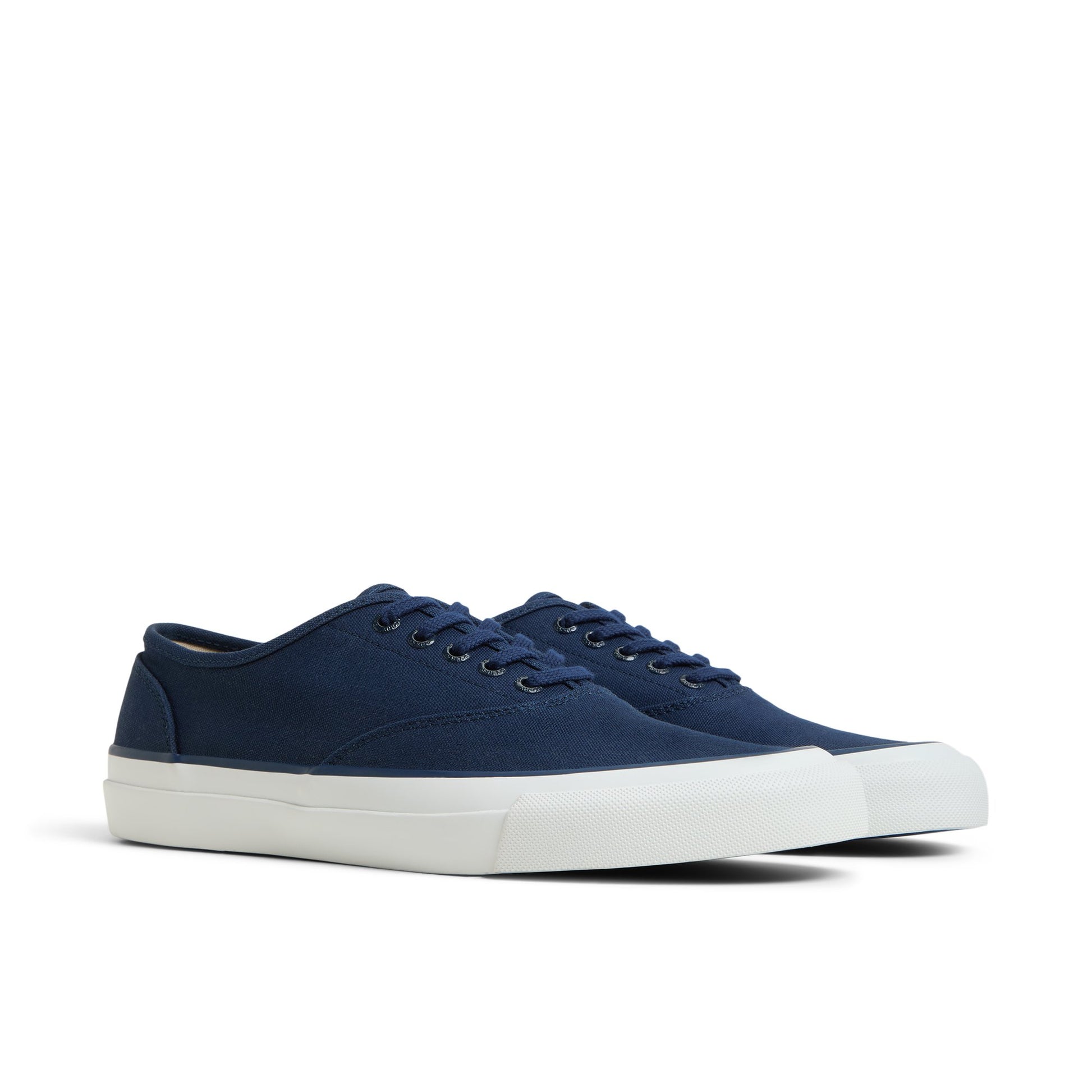 Side view of Navy Top Sider CVO Sneaker Low Top Sneakers