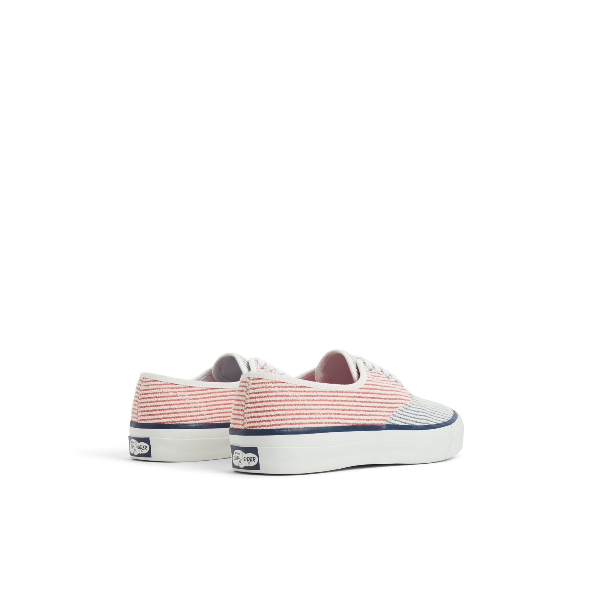 Three-quarter angle of Navy/Red Striped CVO Sneakers Vulcanized Sneaker's front side
