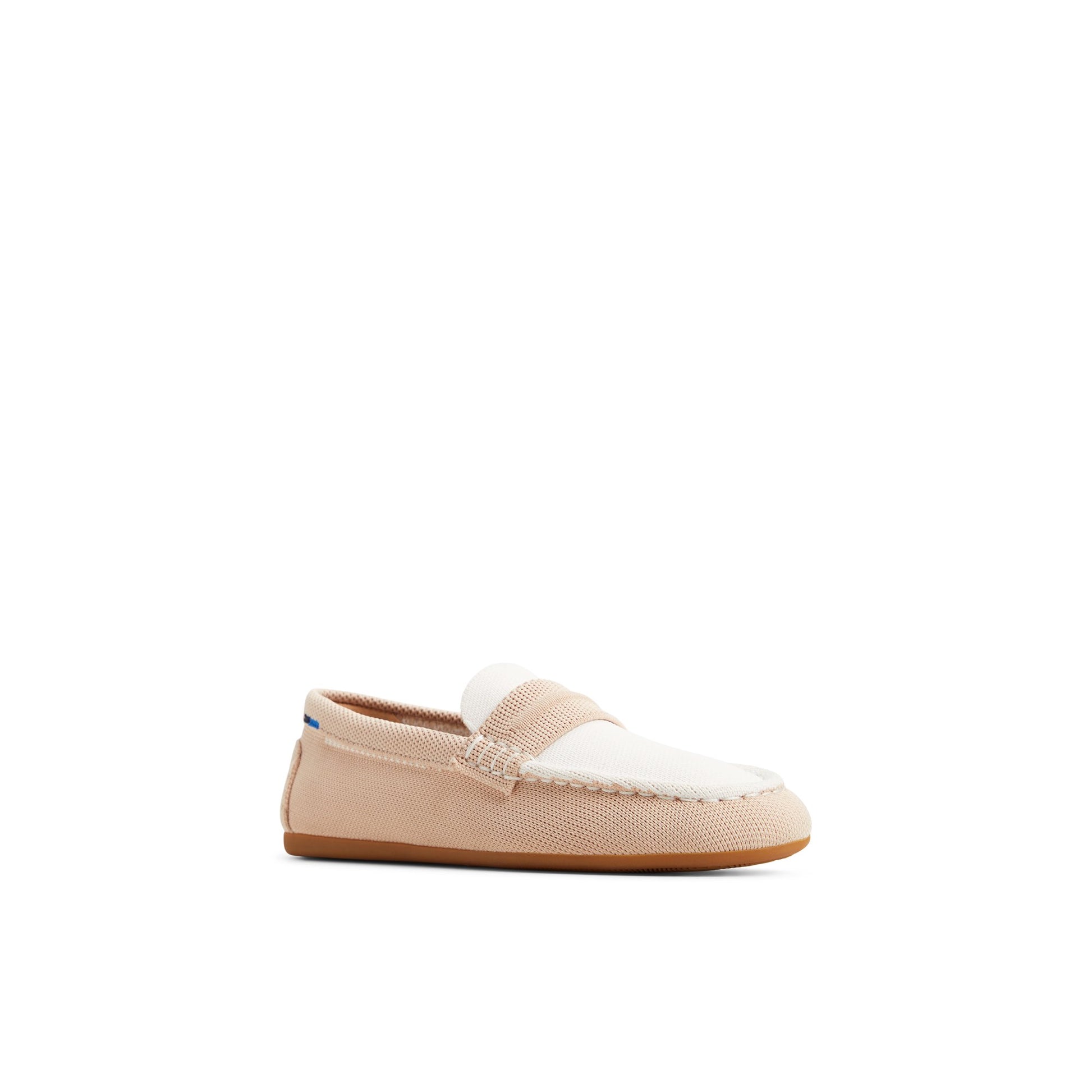 Side view of Beige Slim Loafer Loafers