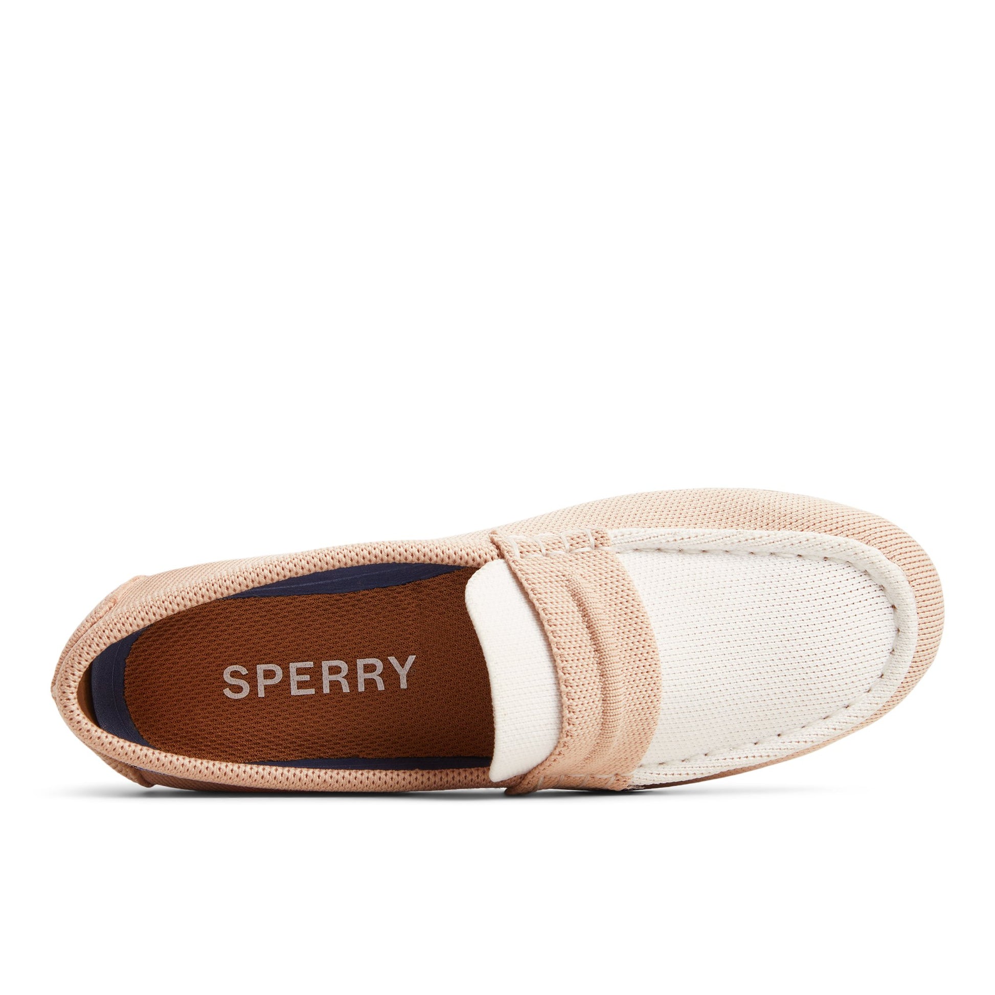 Top-down view of the Beige Slim Loafer Loafers