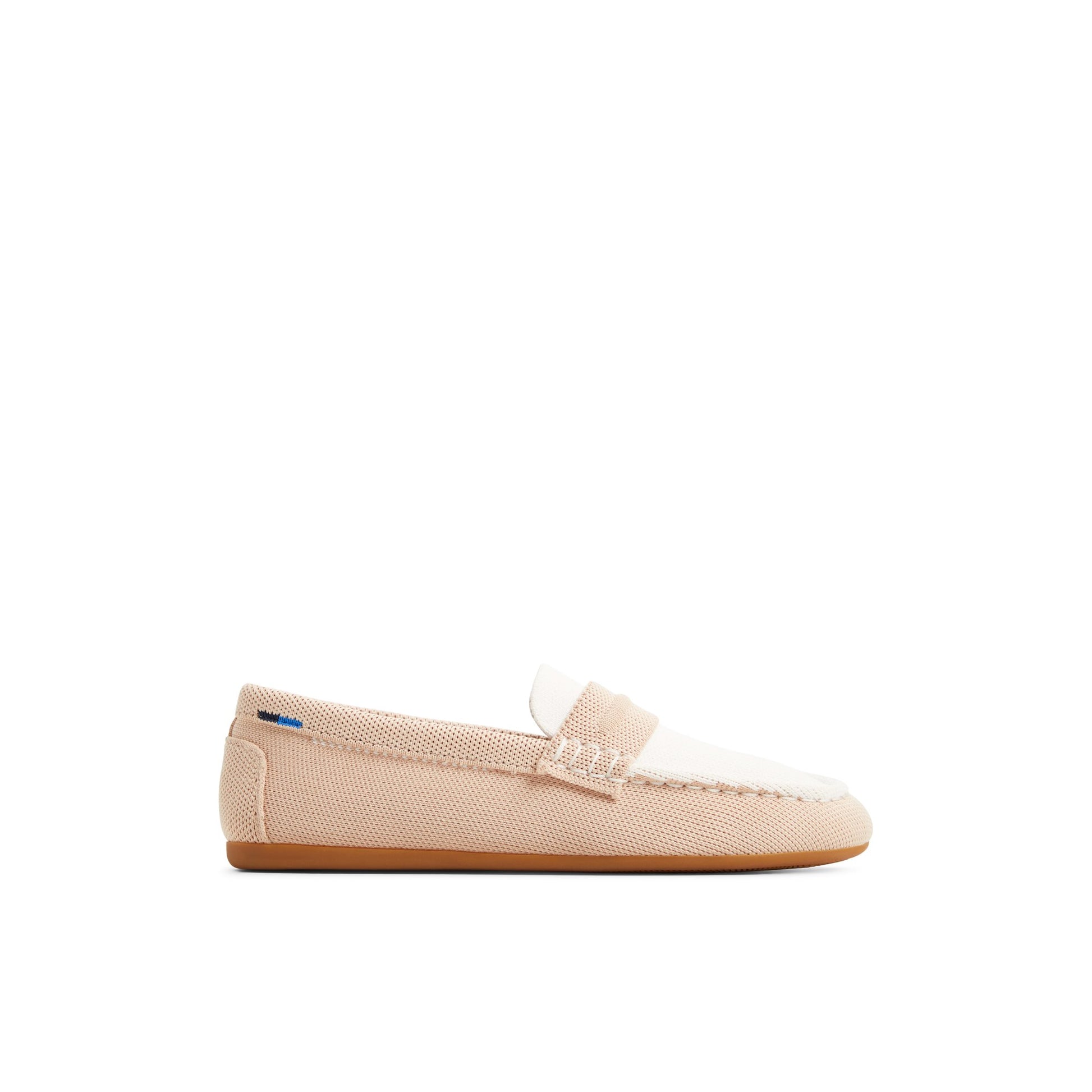 Main View of Beige Slim Loafer Loafers for Womens