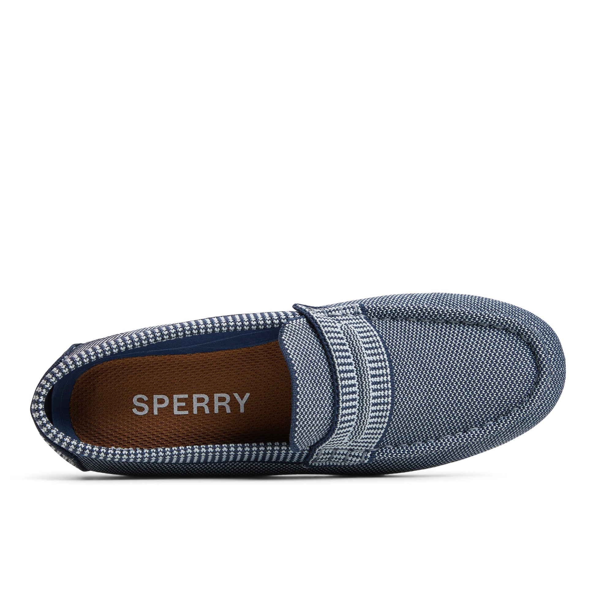 Top-down view of the Blue Multi Slim Loafer Loafers