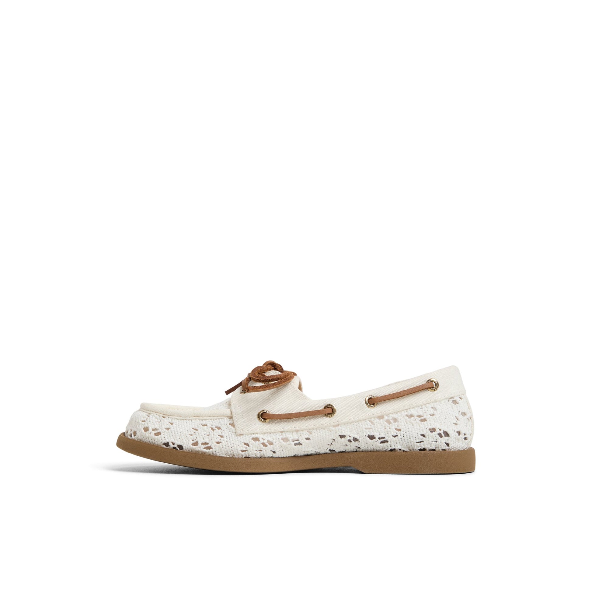 Three-quarter angle of Cream Authentic Original™ 2 Eye Lite Boat Shoe Boat Shoes's back side