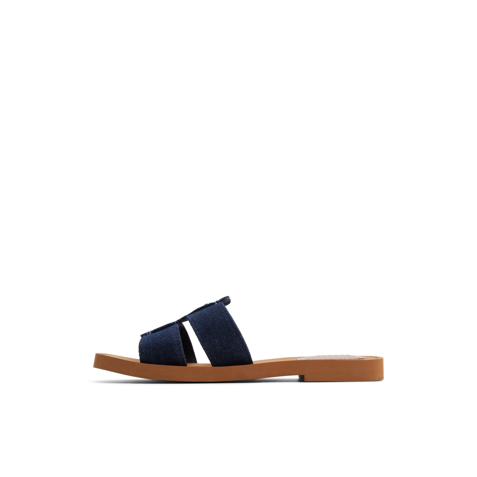 Three-quarter angle of Denim Tilly Slide Sandal Slide Sandals's back side