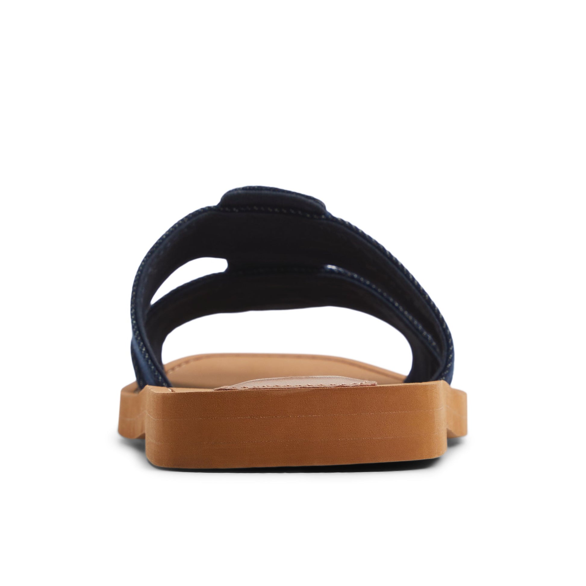 Three-quarter angle of Denim Tilly Slide Sandal Slide Sandals's front side